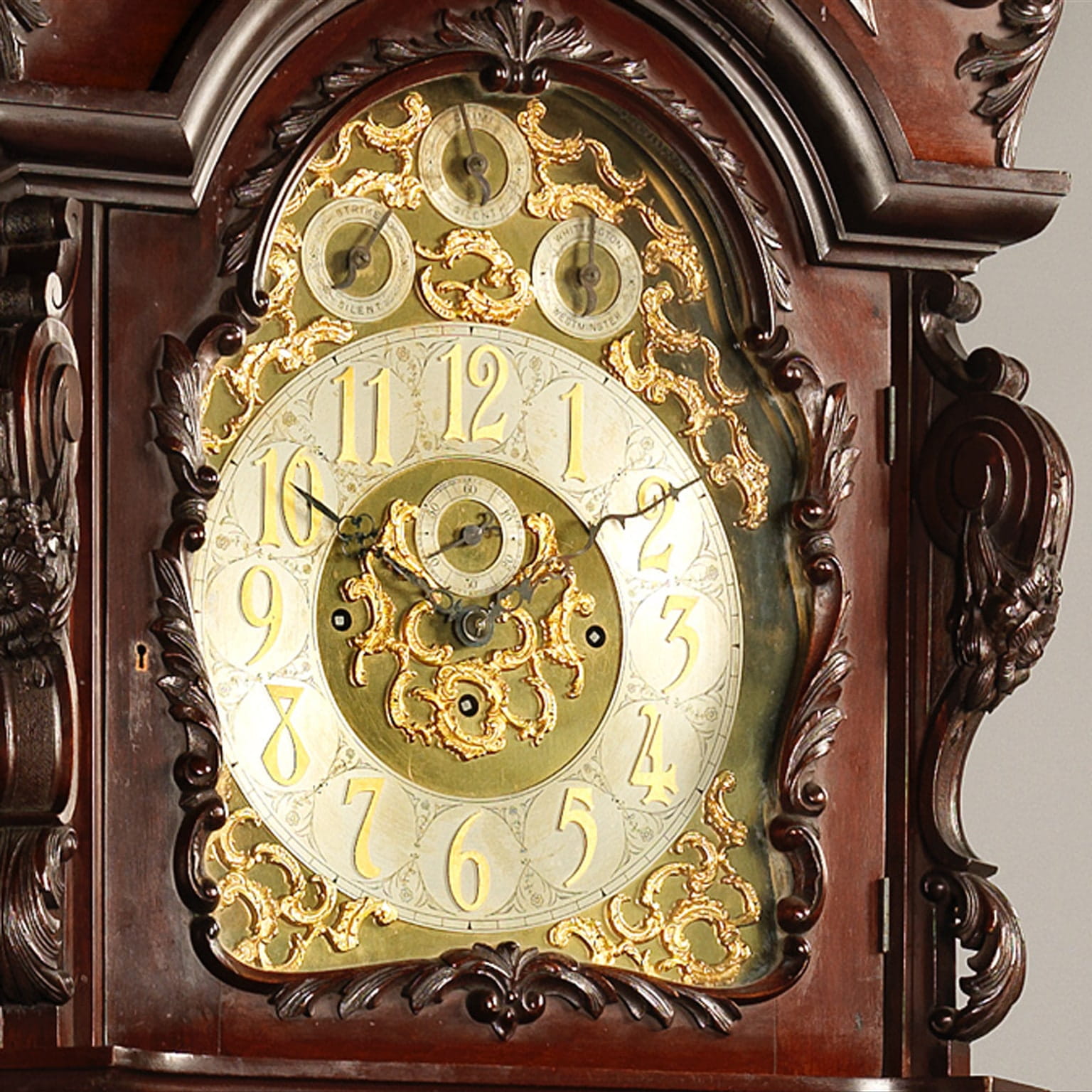An Elaborate Chippendale Revival Three-Train Musical Longcase Clock - Image 3