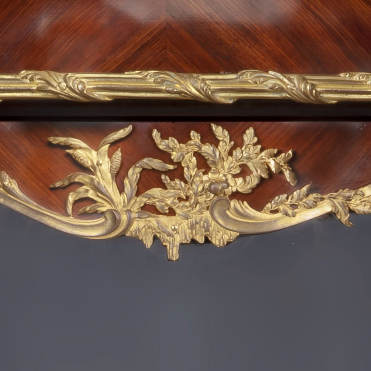 A Rare Louis XVI Style Gilt-Bronze Mounted Wall Vitrine - Image 4