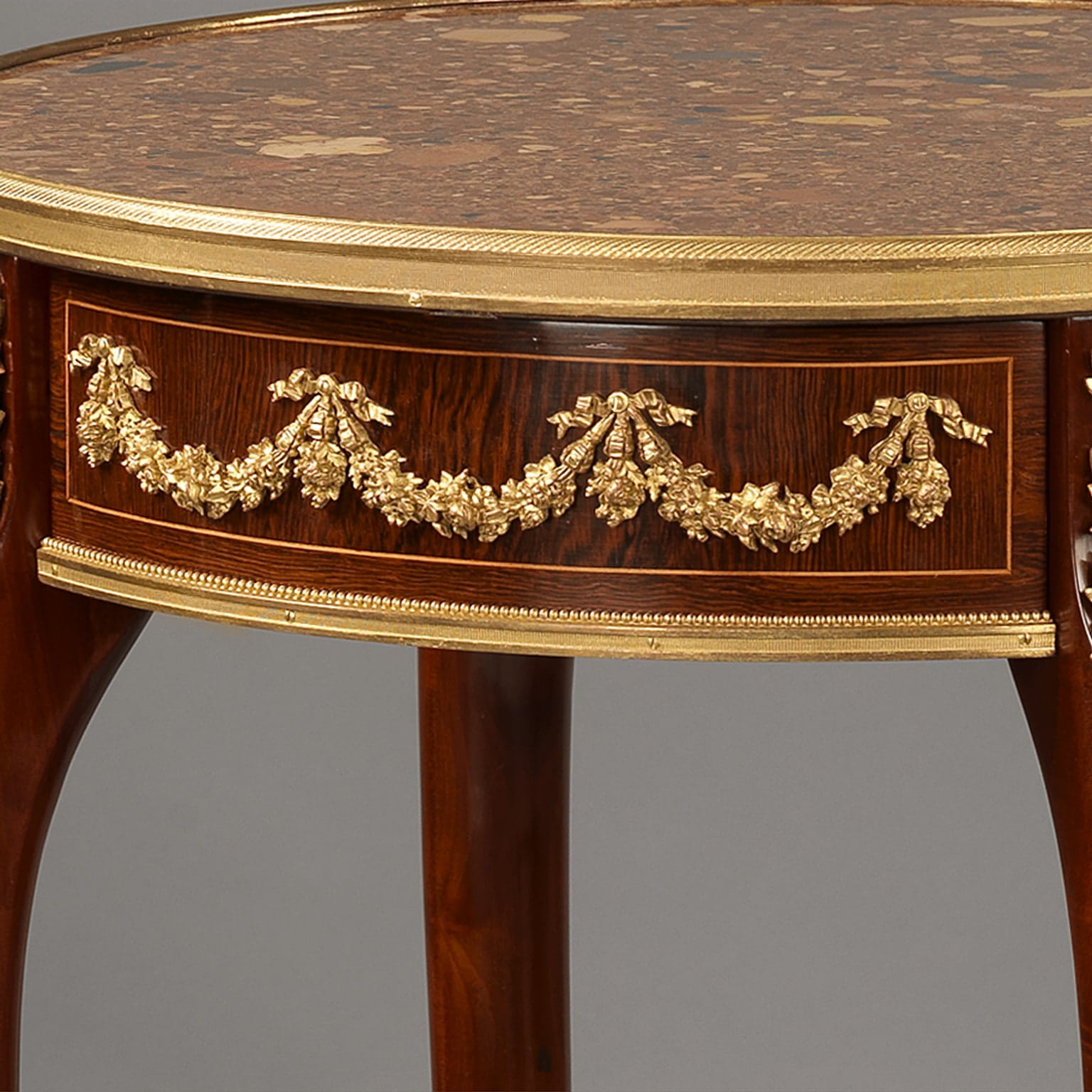 A Gilt-Bronze Mounted Mahogany Table Ambulante - Image 2