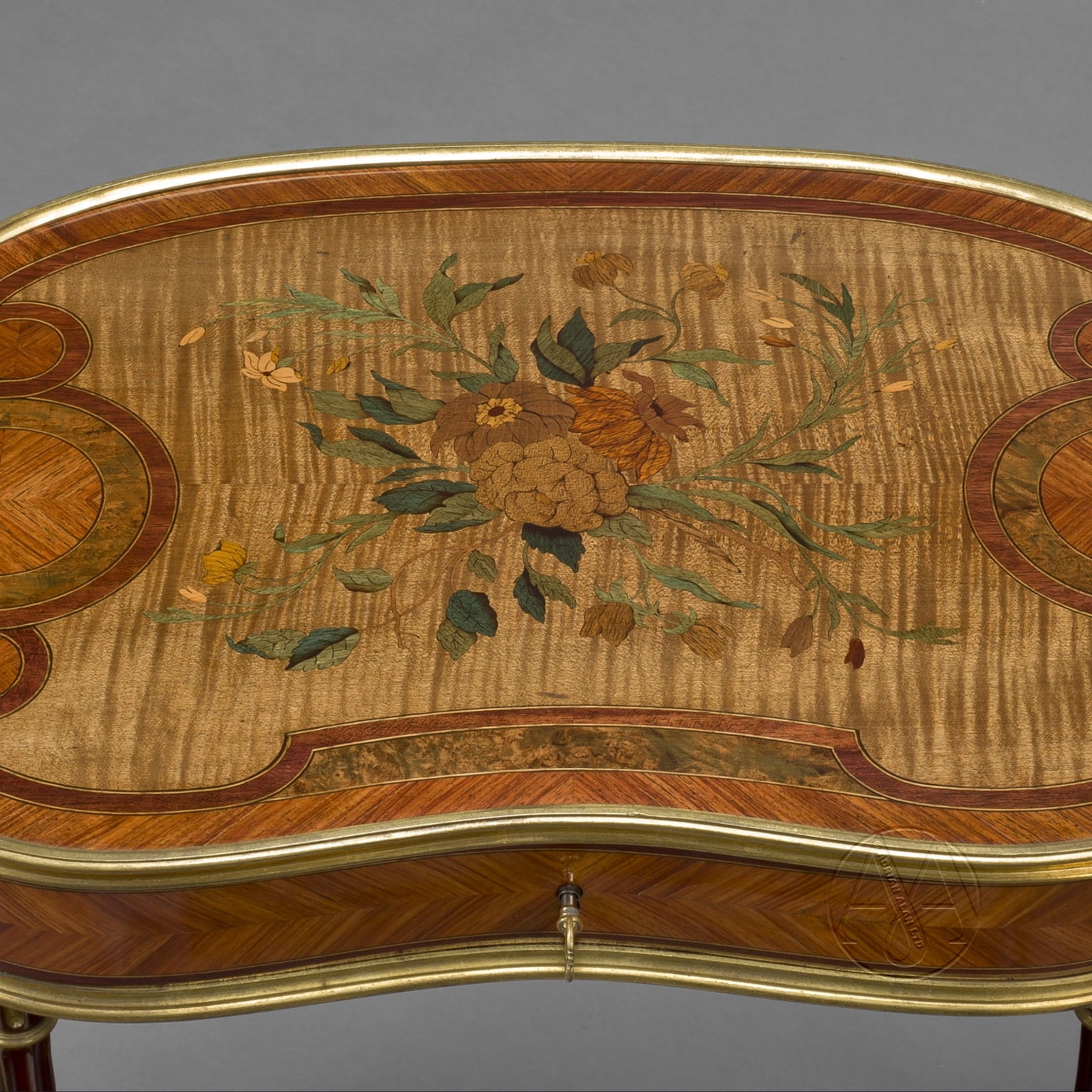 An Unusual Transitional Style Gilt-Bronze Mounted Low Side Table - Image 2