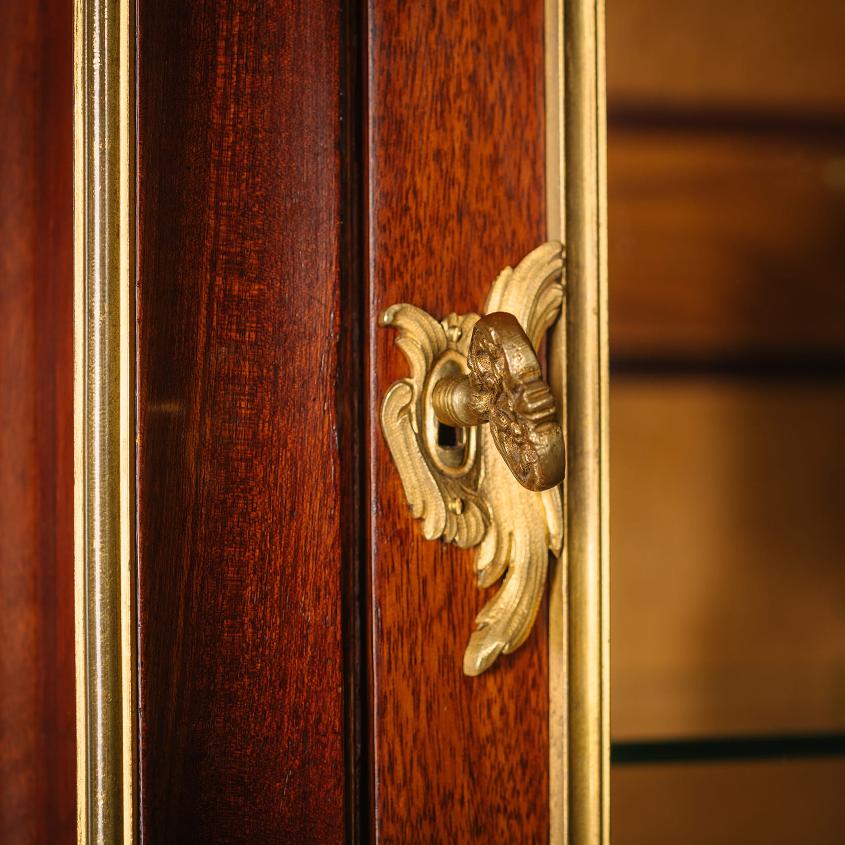A Belle Epoque Gilt-Bronze Mounted Mahogany Vitrine Cabinet - Image 10