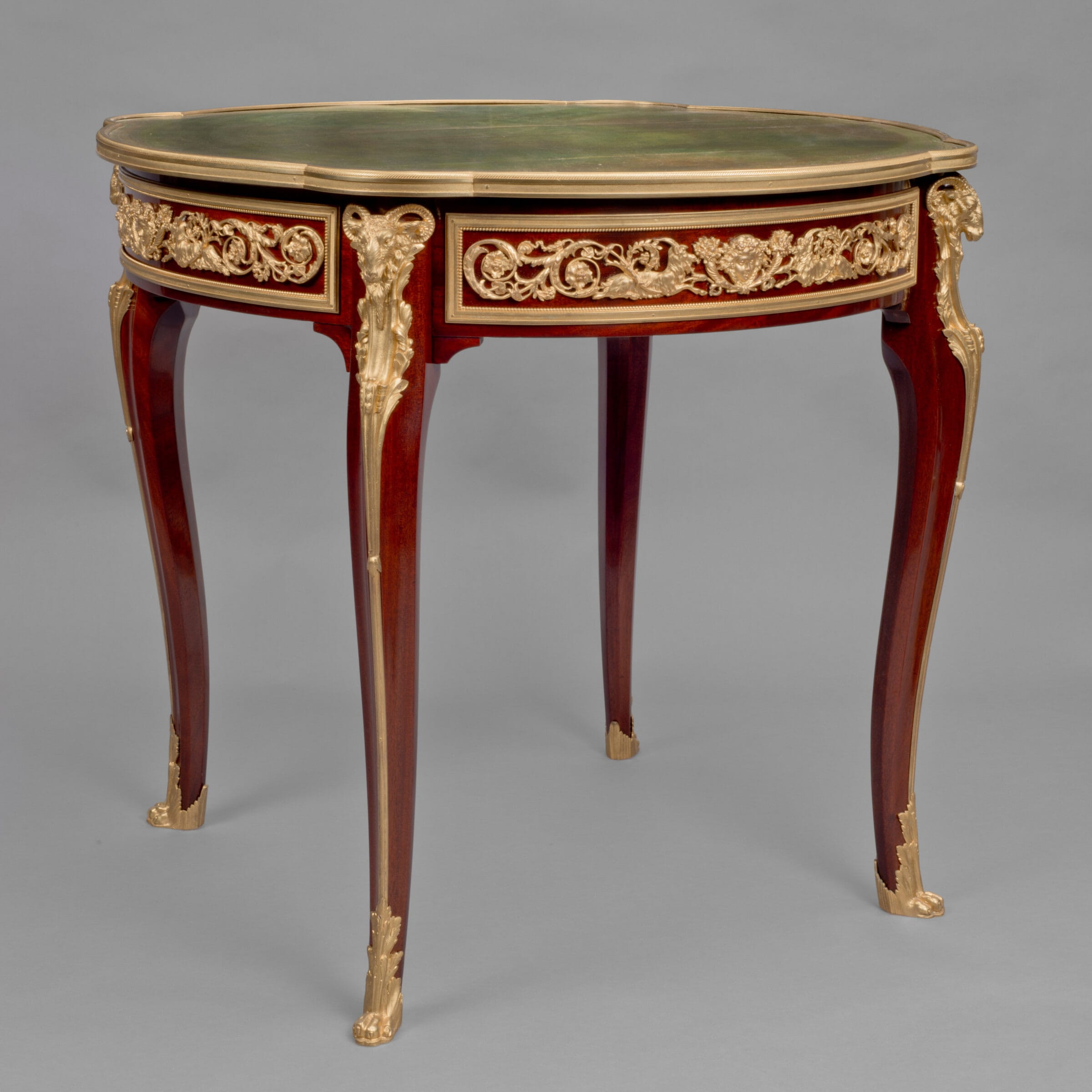 A Fine Louis XVI Style Mahogany Gilt-Bronze Mounted Gueridon