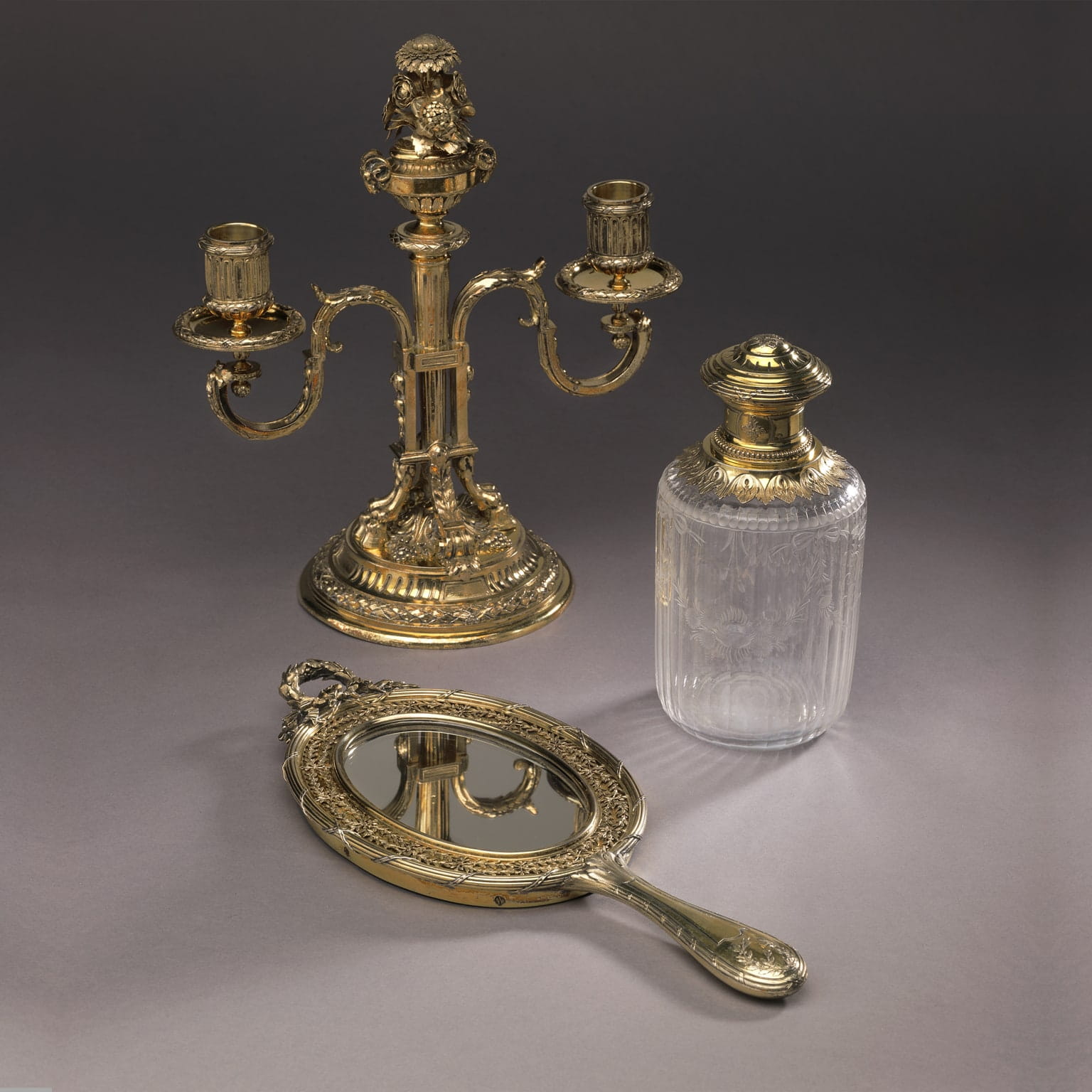 An Exceptional Silver-Gilt and Cut-Glass Travel Necessaire - Image 5
