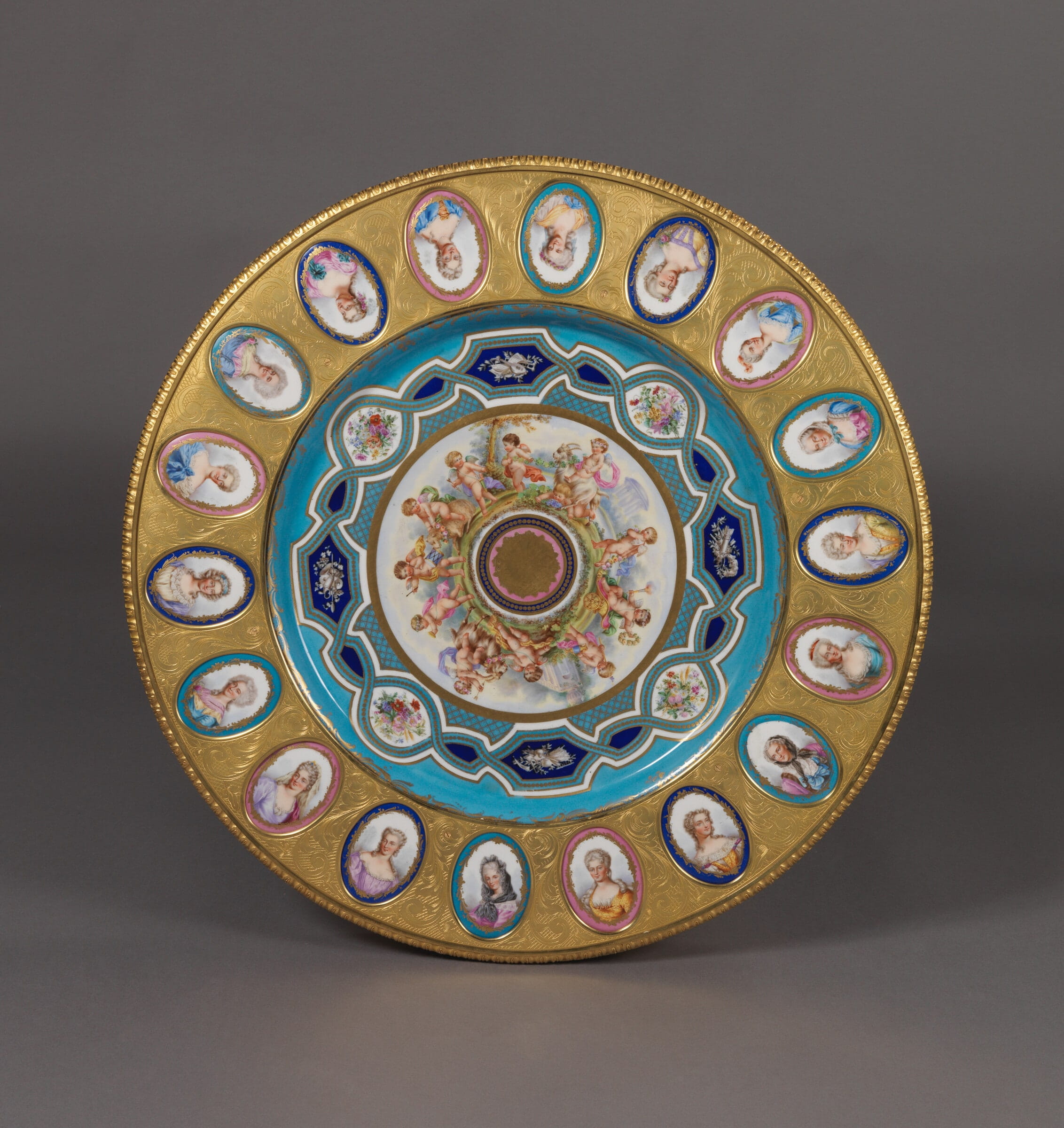 A Fine Louis XVI Style Gueridon with Sèvres Style Porcelain Plaques - Image 2
