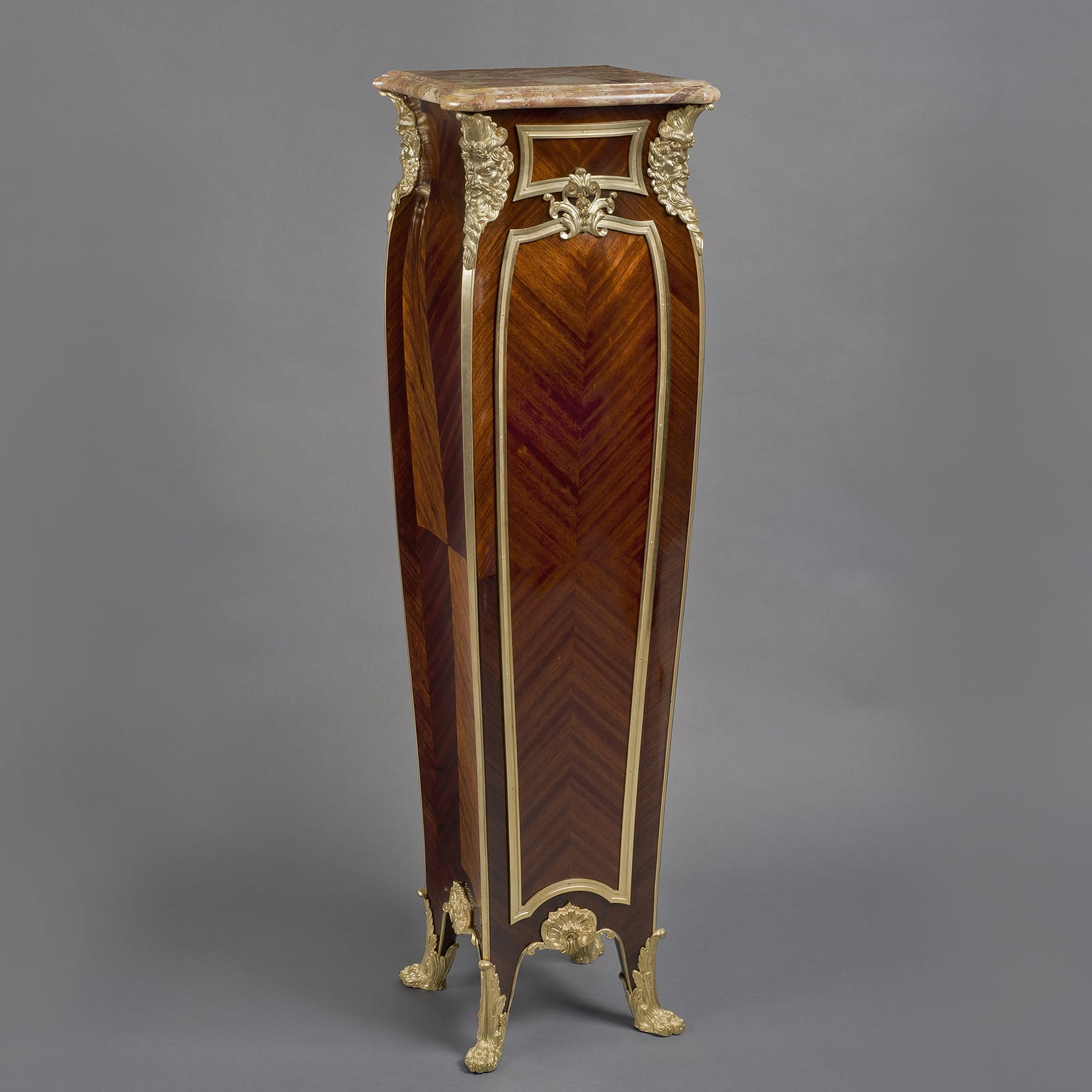 A Fine Louis XV Style Gilt-Bronze Mounted Pedestal