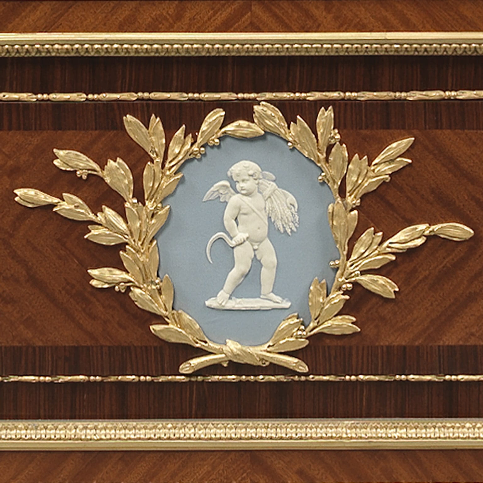 An Important Pair of Louis XVI Style Vitrines with Wedgwood Plaques - Image 3
