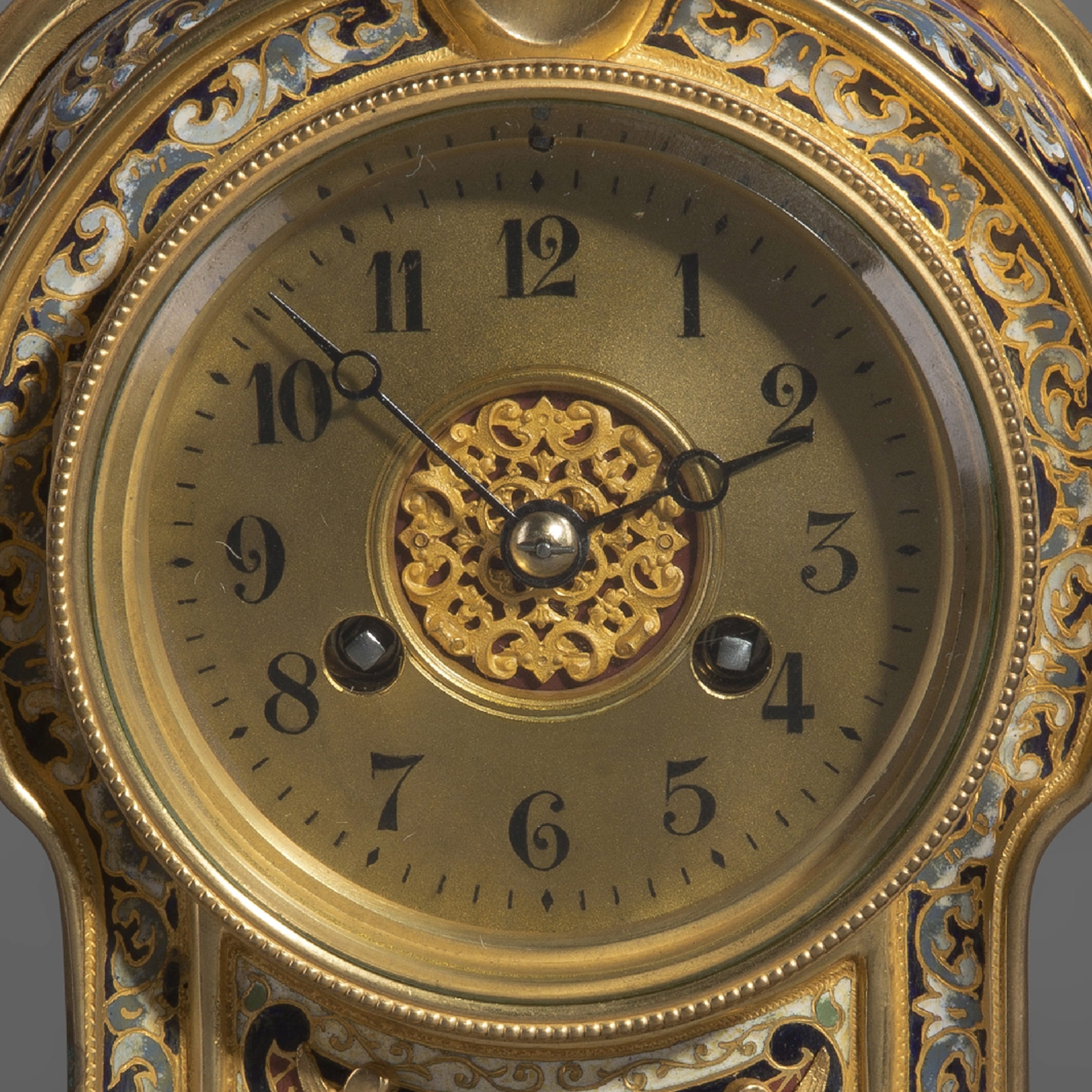 A Gilt-Bronze and Champlevé Enamel Clock - Image 3