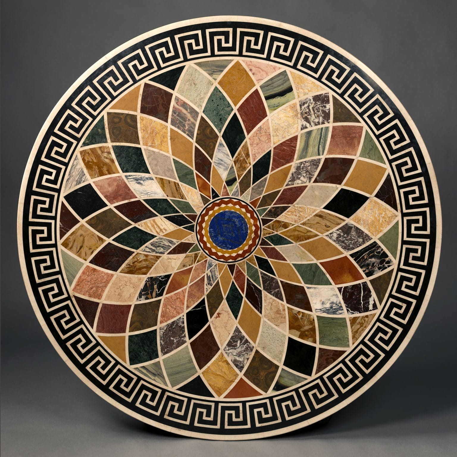 An Impressive Goncalo Alves and Mahogany Centre Table with a Specimen Marble Top - Image 2