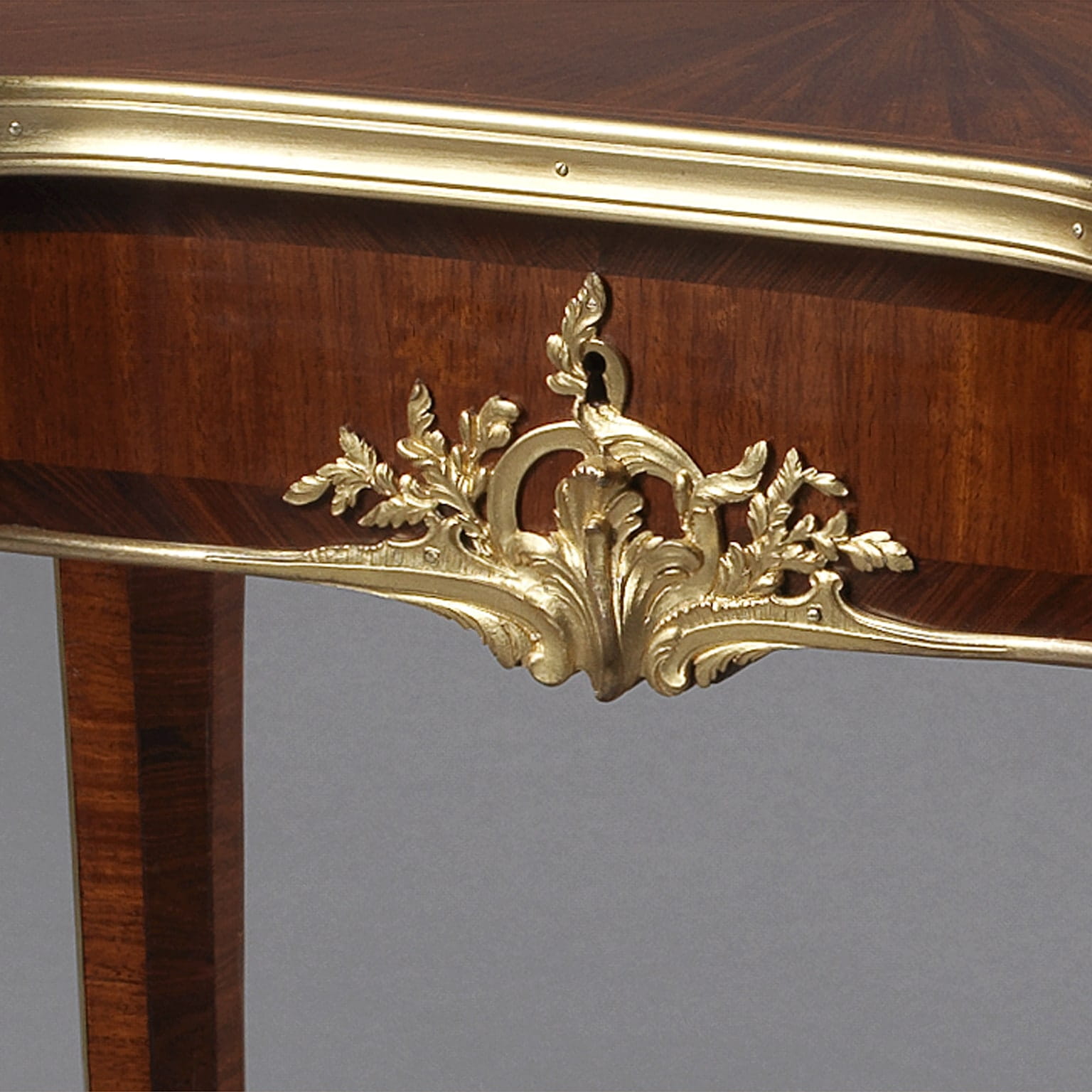 A Louis XV Style Gilt-Bronze Mounted Marquetry Salon Table - Image 3