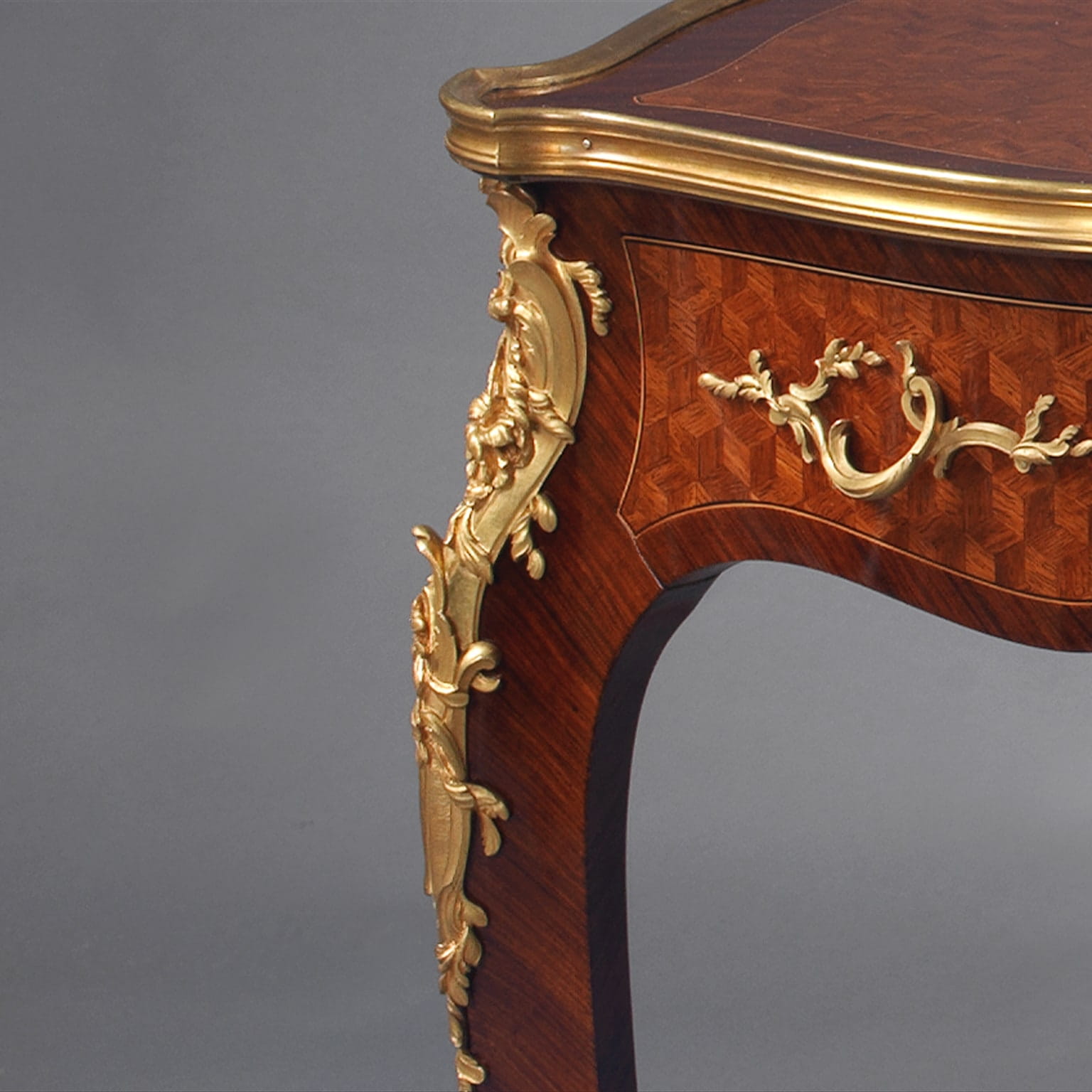 A Louis XV Style Gilt-Bronze-Mounted Parquetry Inlaid Writing-Table - Image 4