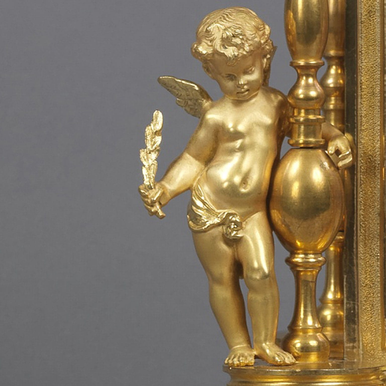 A Louis XVI Style Gilt-Bronze Champlevé Enamel Mantel Clock - Image 9