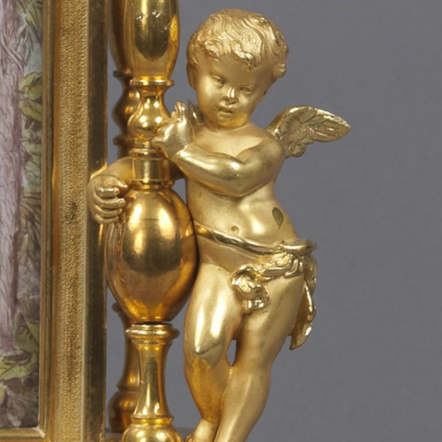 A Louis XVI Style Gilt-Bronze Champlevé Enamel Mantel Clock - Image 8