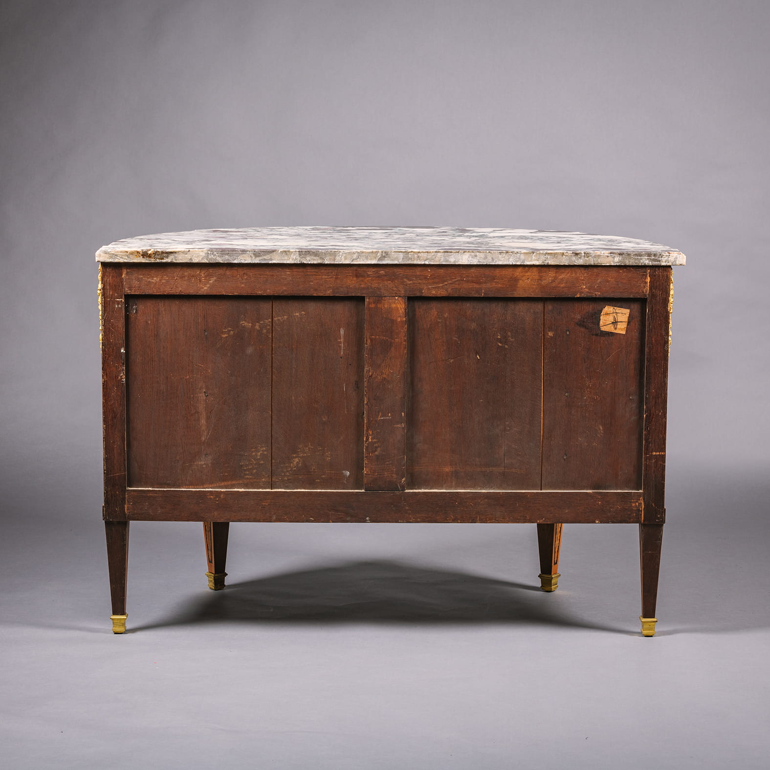 An Important Louis XVI Style Marquetry Inlaid Marble-Top Commode - Image 12