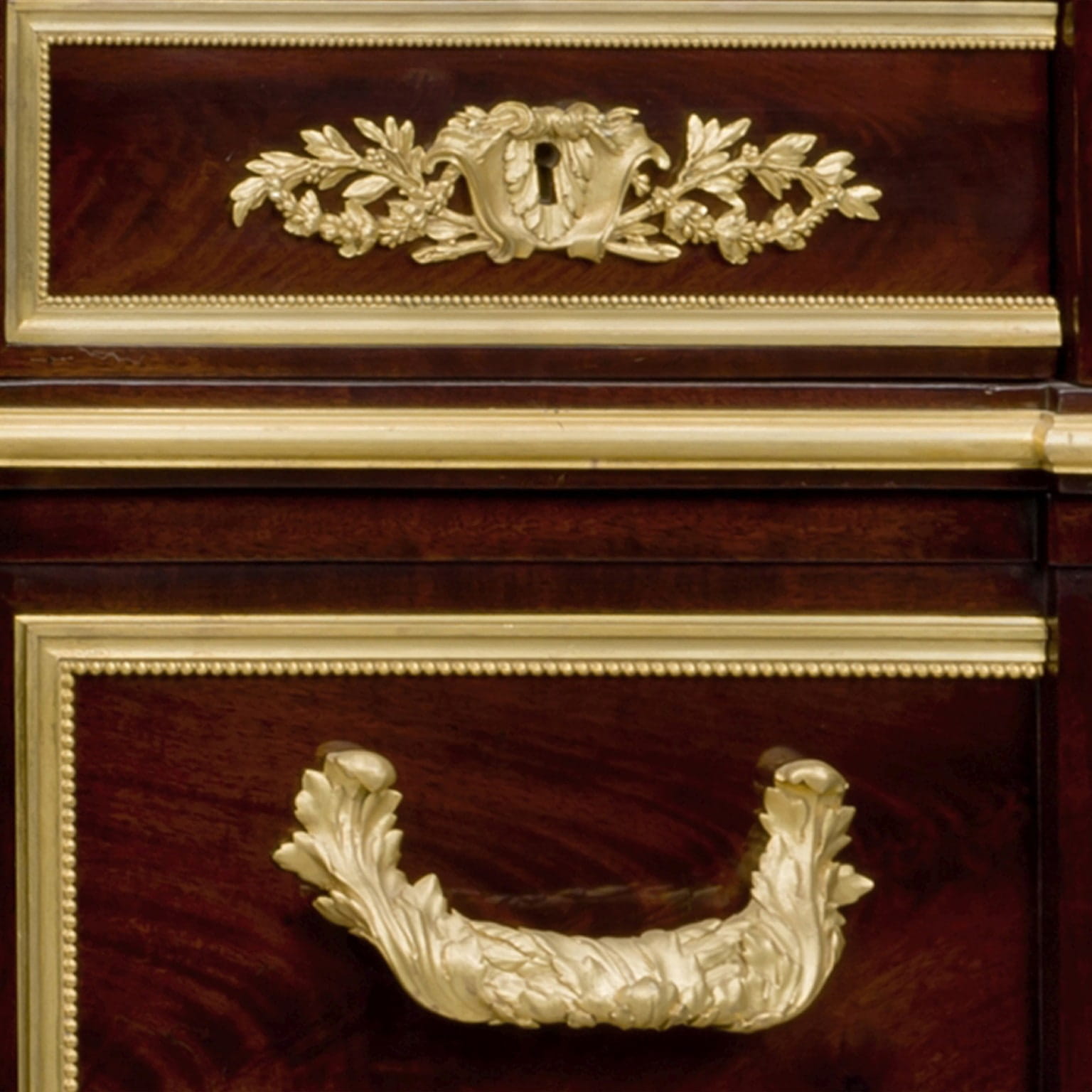 A Fine Louis XVI Style Gilt-Bronze Mounted Mahogany Commode - Image 6