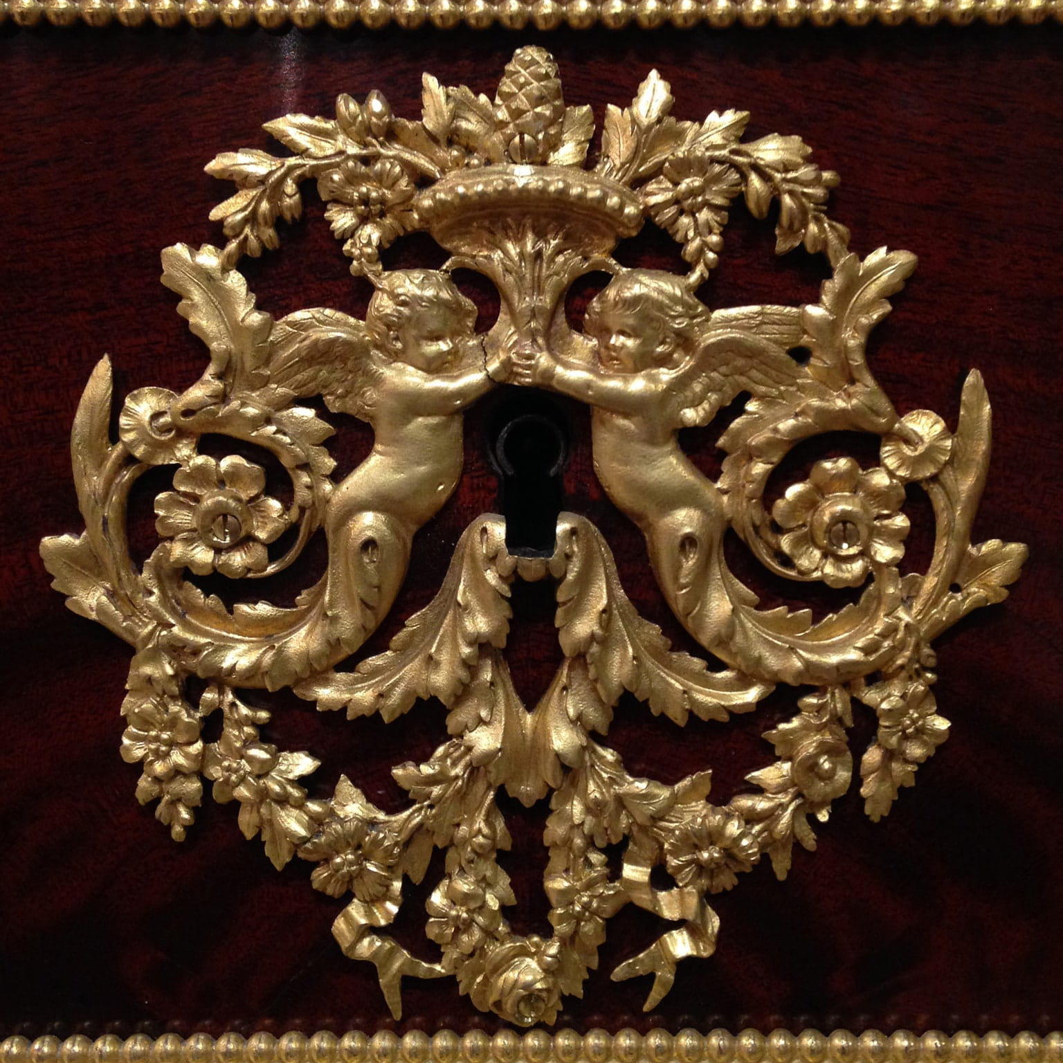 A Fine Louis XVI Style Gilt-Bronze Mounted Mahogany Commode - Image 5