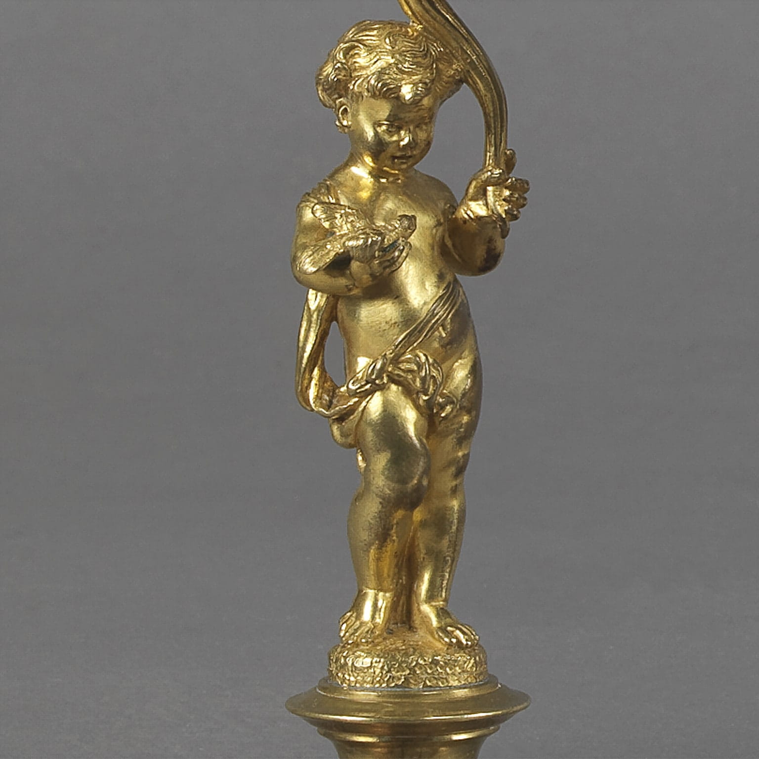 A Fine Gilt-Bronze and Champlevé Enamel Garniture Set - Image 5