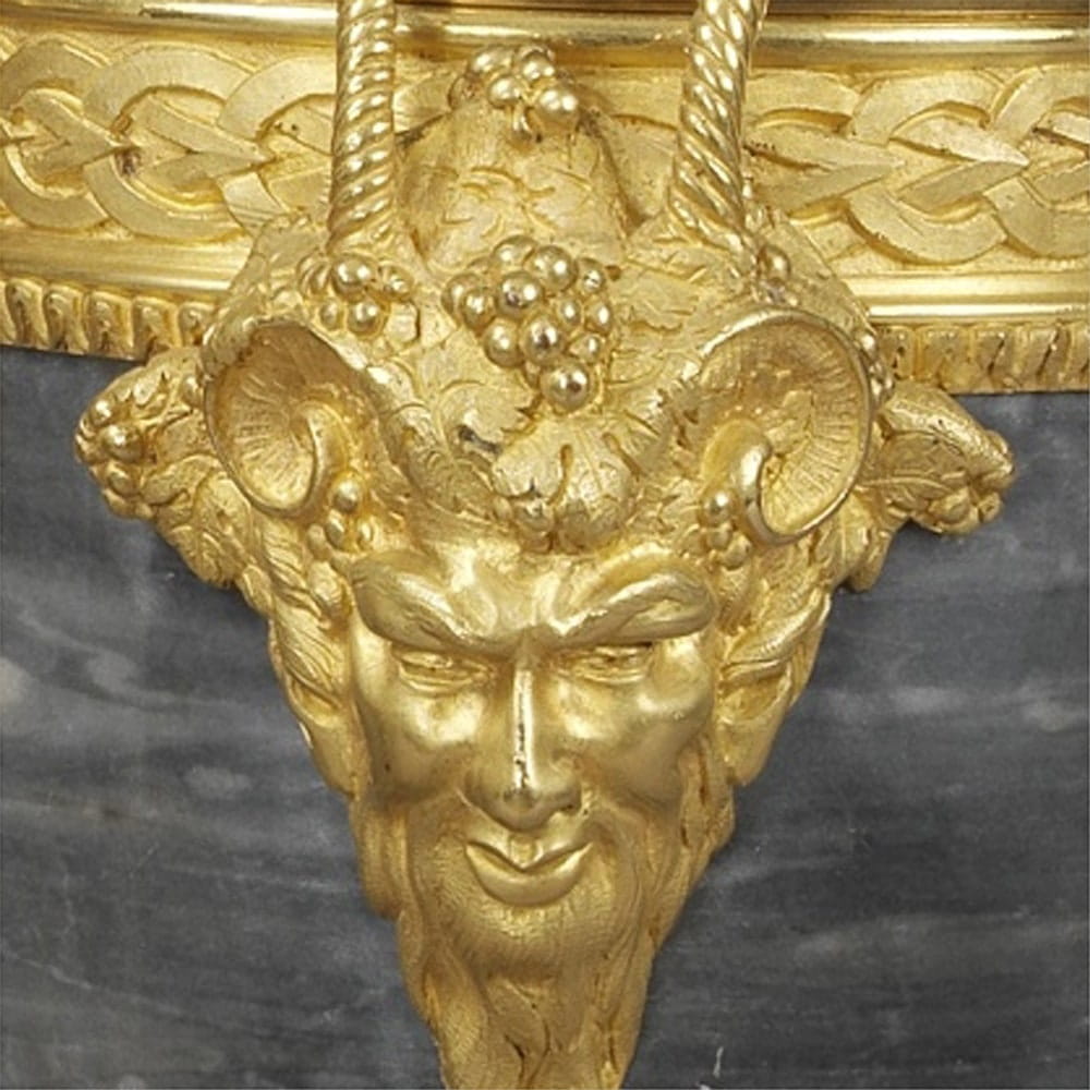 A Fine Pair Of Louis XVI Style Bleu Turquin Marble Urns - Image 2