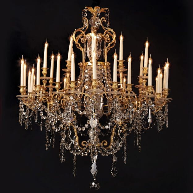 A Napoleon III Gilt-Bronze and Crystal Chandelier