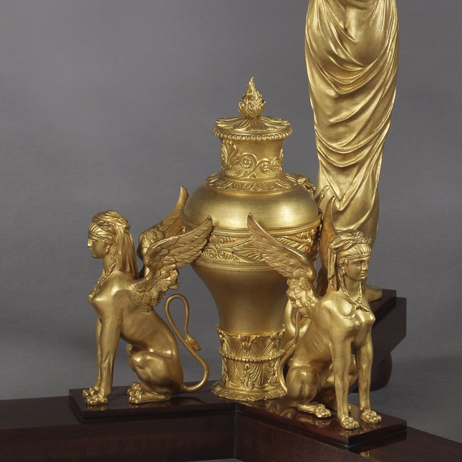 A Fine Empire Style Gilt-Bronze and Mahogany Gueridon - Image 4