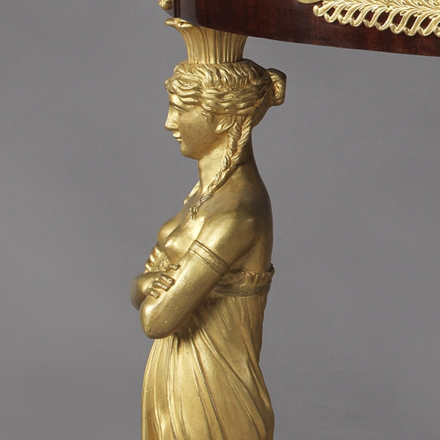 A Fine Empire Style Gilt-Bronze and Mahogany Gueridon - Image 5