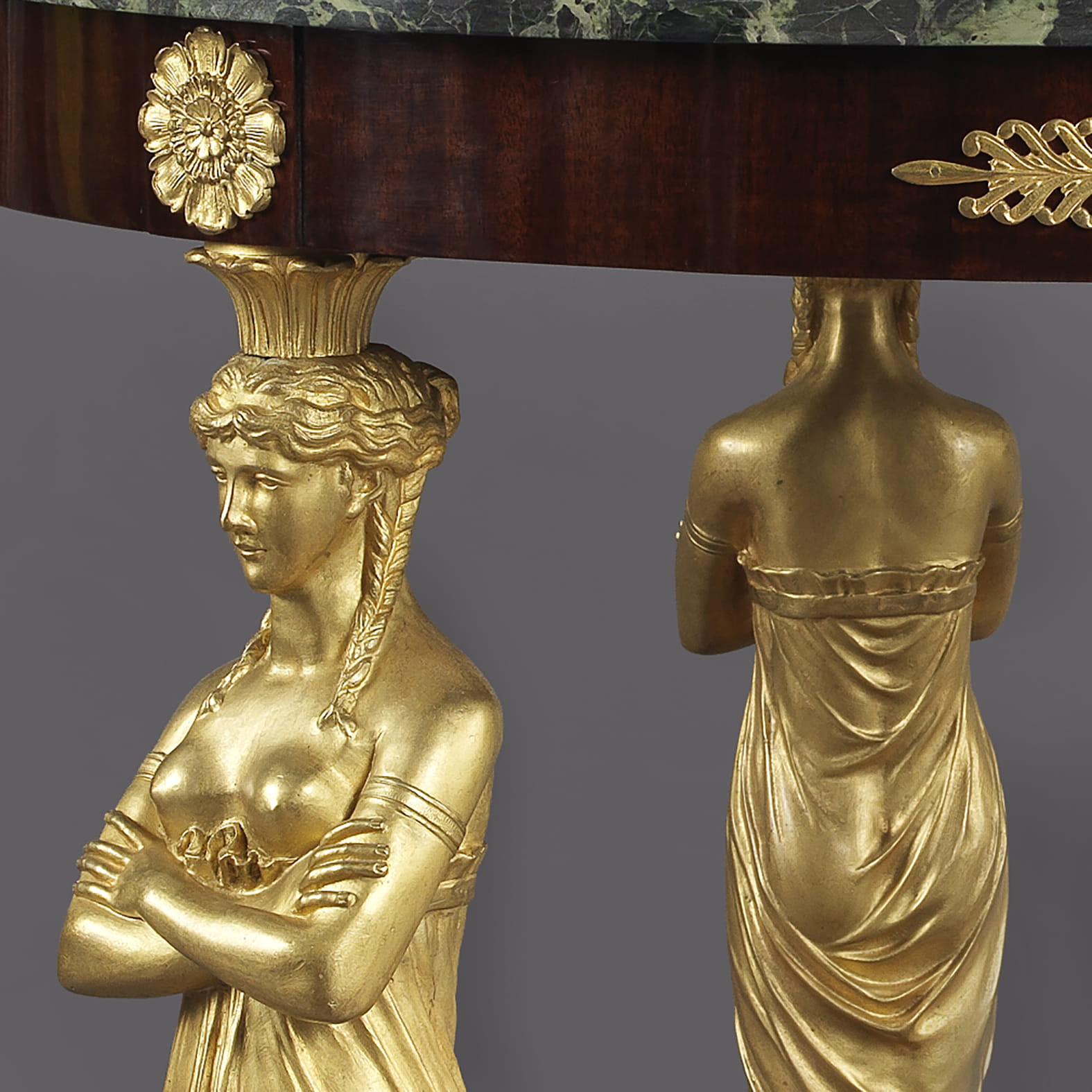 A Fine Empire Style Gilt-Bronze and Mahogany Gueridon - Image 2