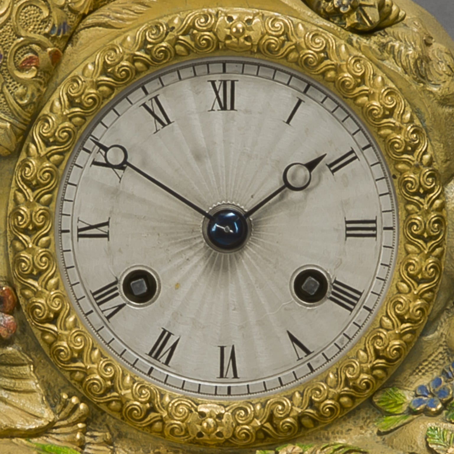 A Chinoiserie Style Gilt-Bronze and Enamel Figural Clock - Image 3
