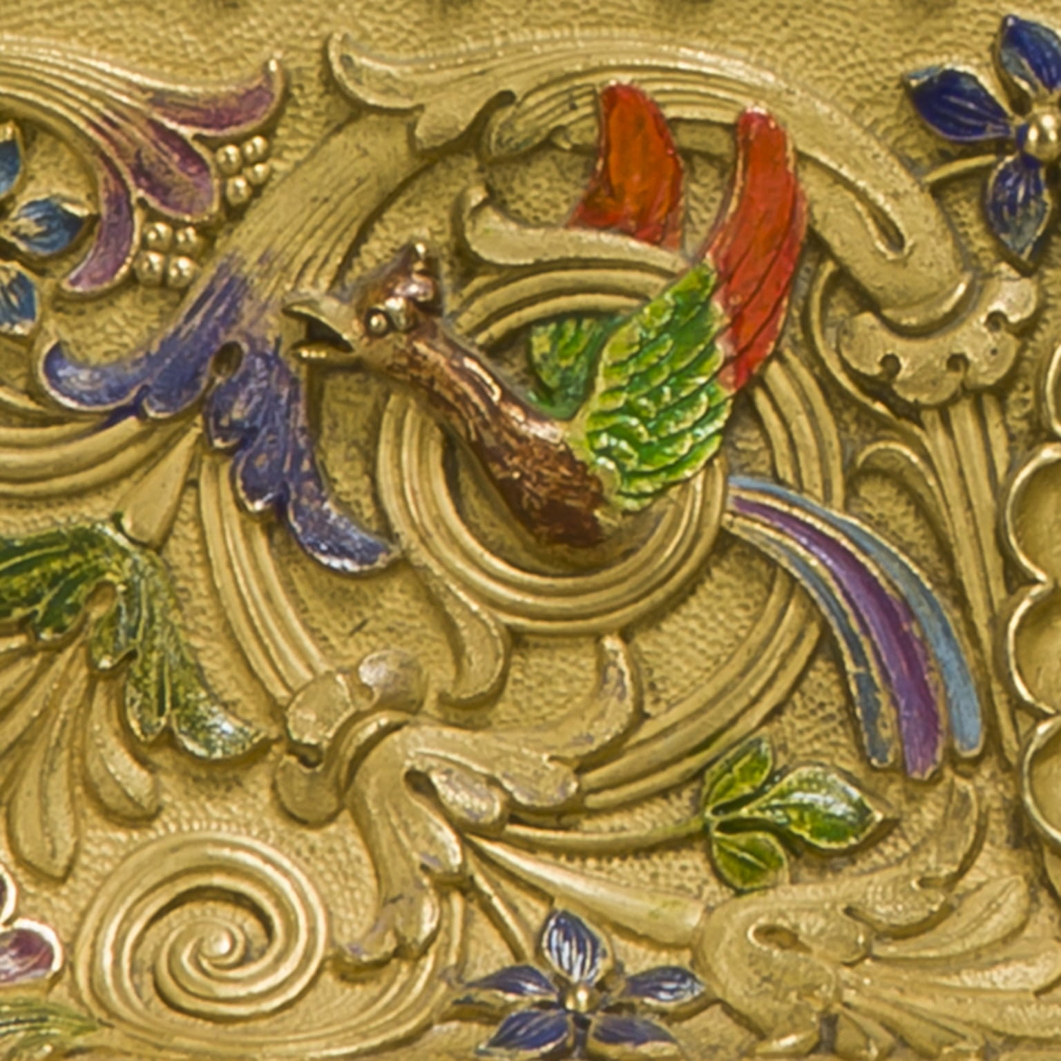 A Chinoiserie Style Gilt-Bronze and Enamel Figural Clock - Image 6
