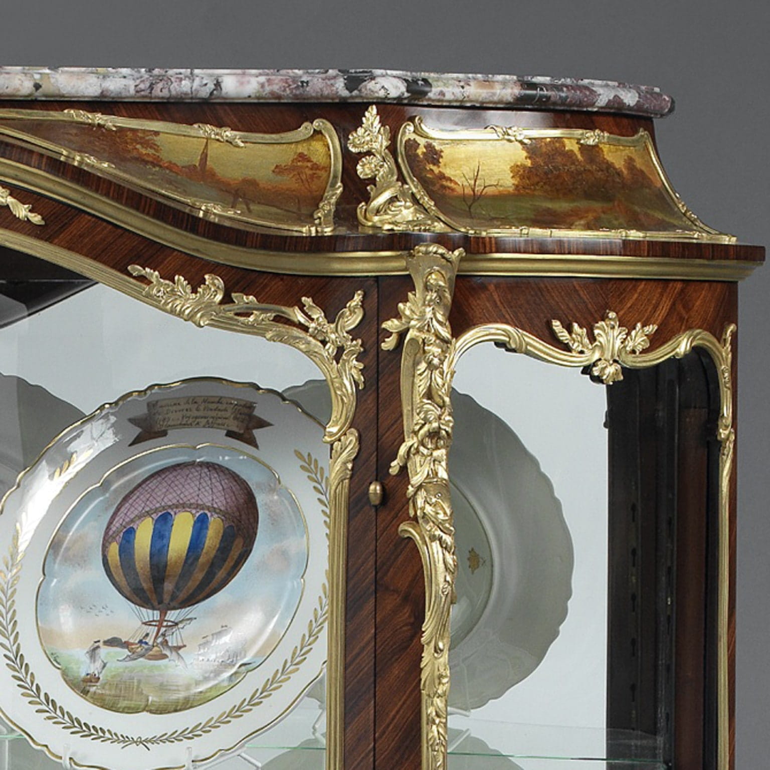 A Fine Louis XV Style Gilt-Bronze Mounted Vernis Martin Vitrine - Image 2