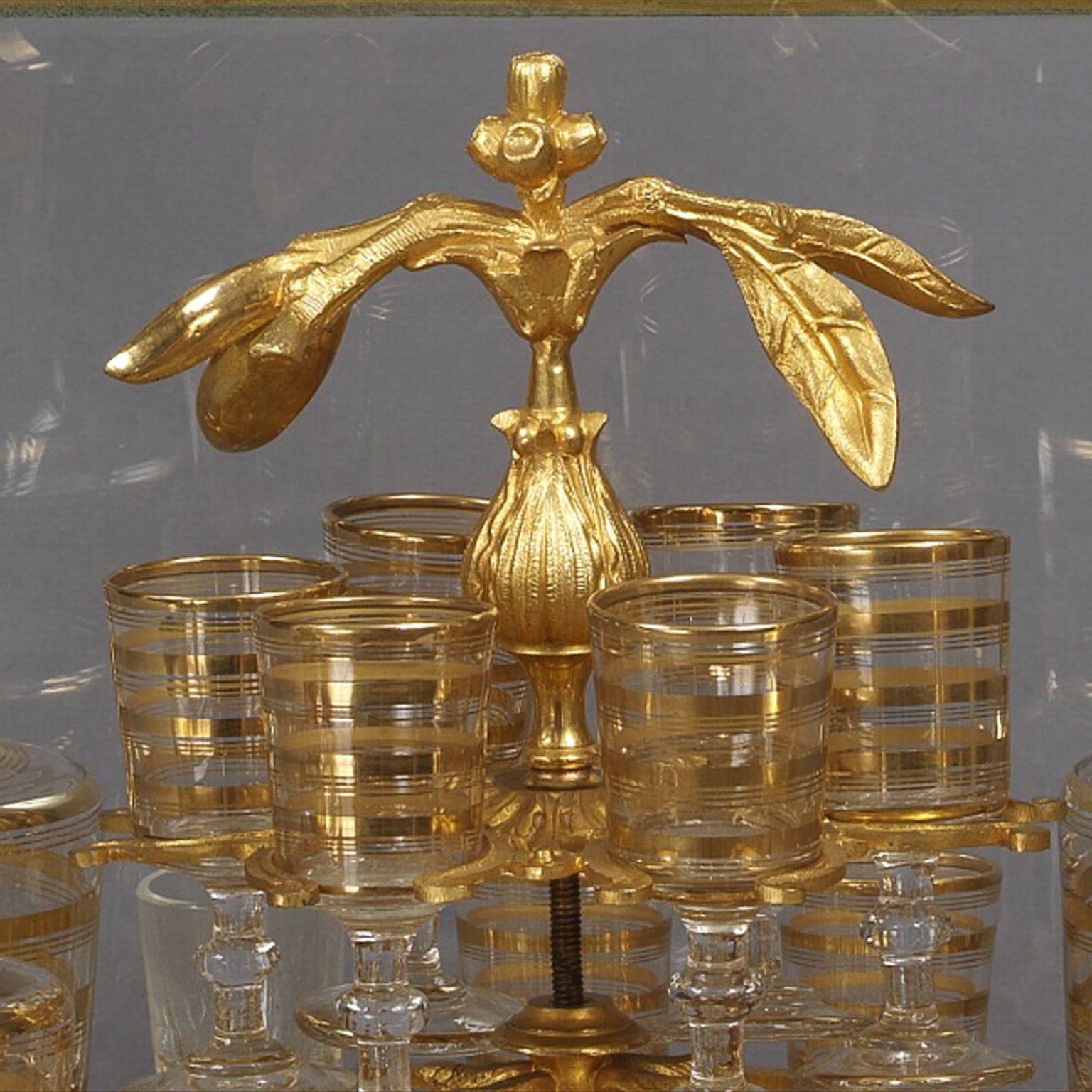 A Fine and Decorative Gilt-Bronze and Cut-Glass Decanter Set - Image 2