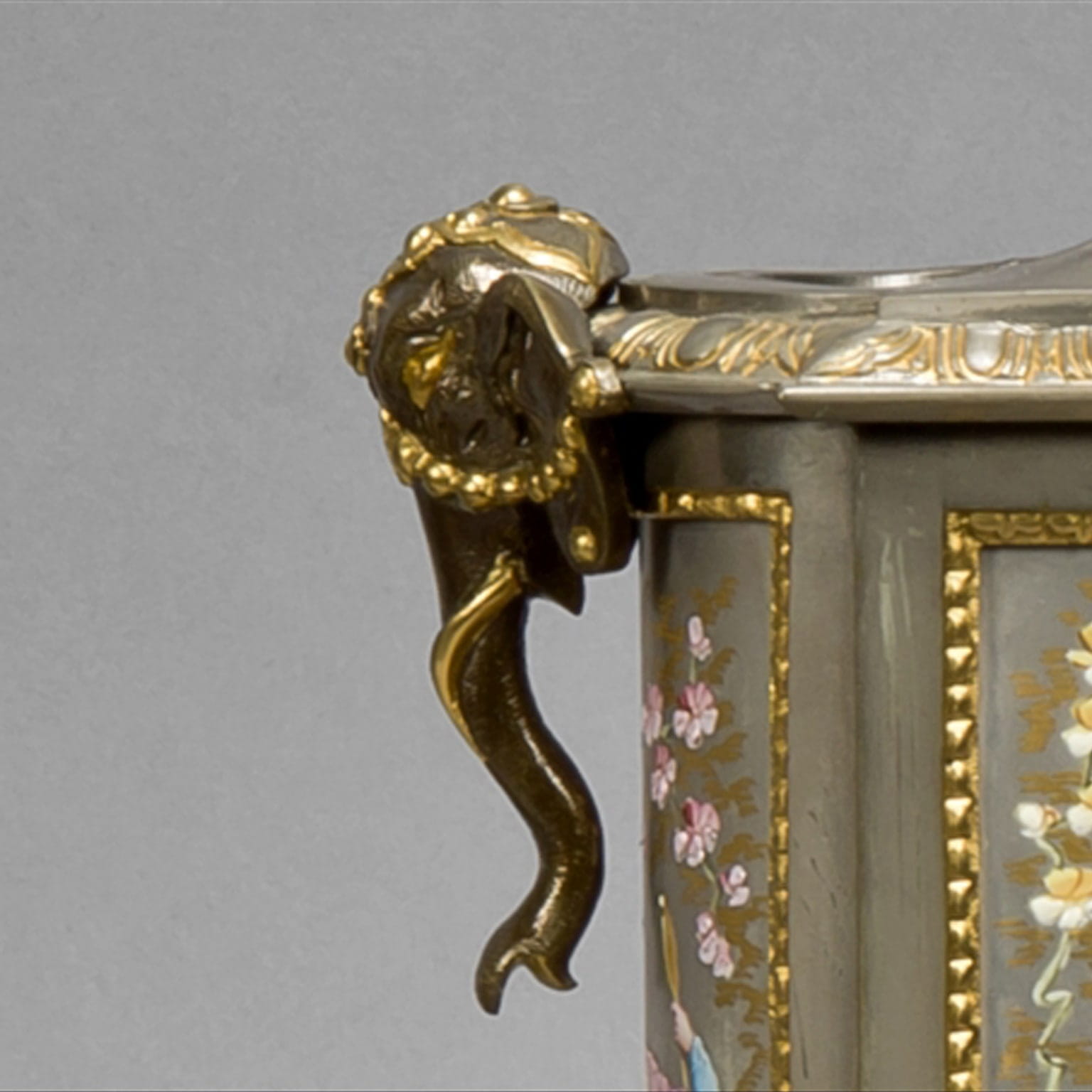 A Fine Napoleon III Gilt-Bronze Mounted Porcelain Clock Garniture - Image 12