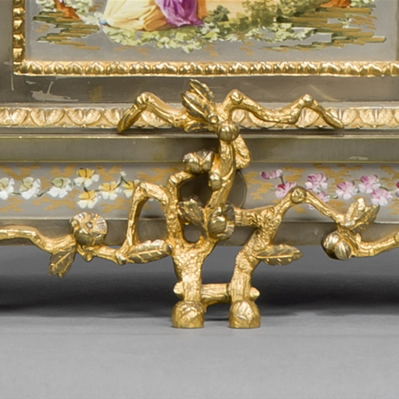A Fine Napoleon III Gilt-Bronze Mounted Porcelain Clock Garniture - Image 13