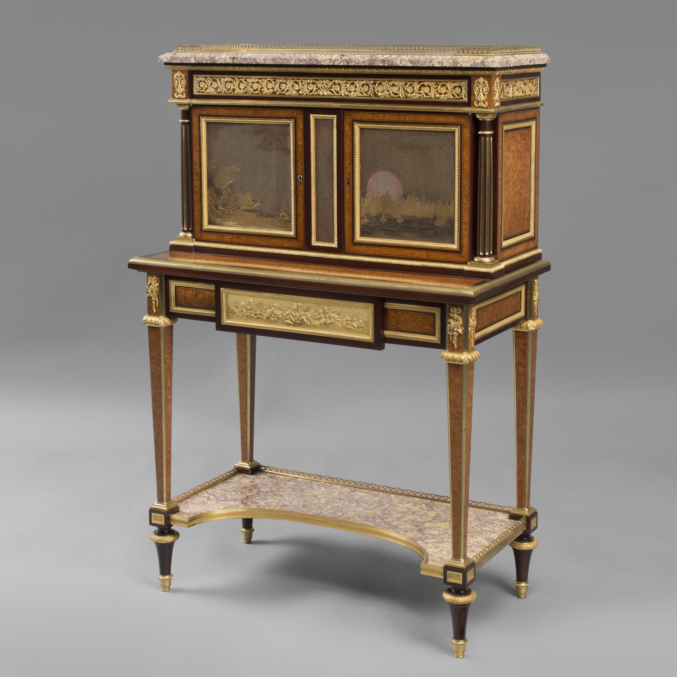 A Very Rare Pair of Louis XVI Style Exhibition Bonheur Du Jours - Image 15
