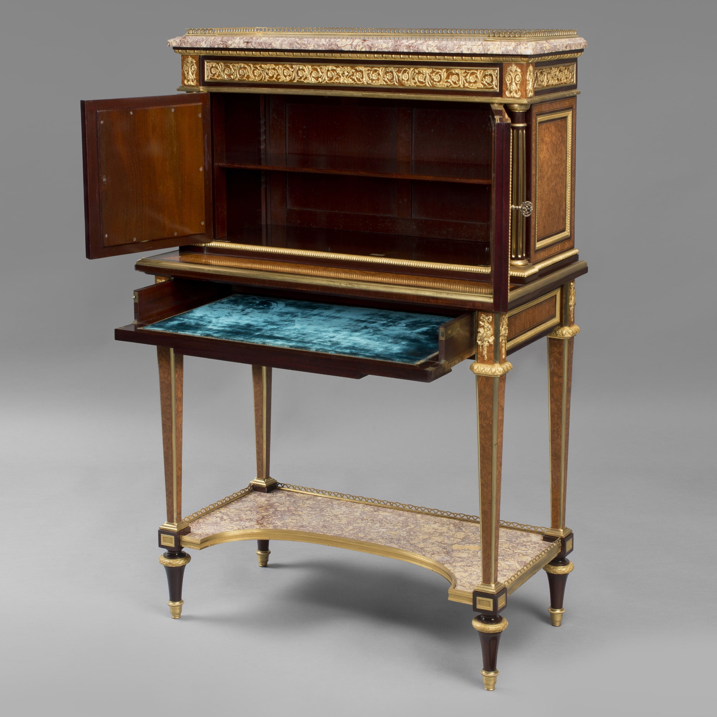 A Very Rare Pair of Louis XVI Style Exhibition Bonheur Du Jours - Image 16