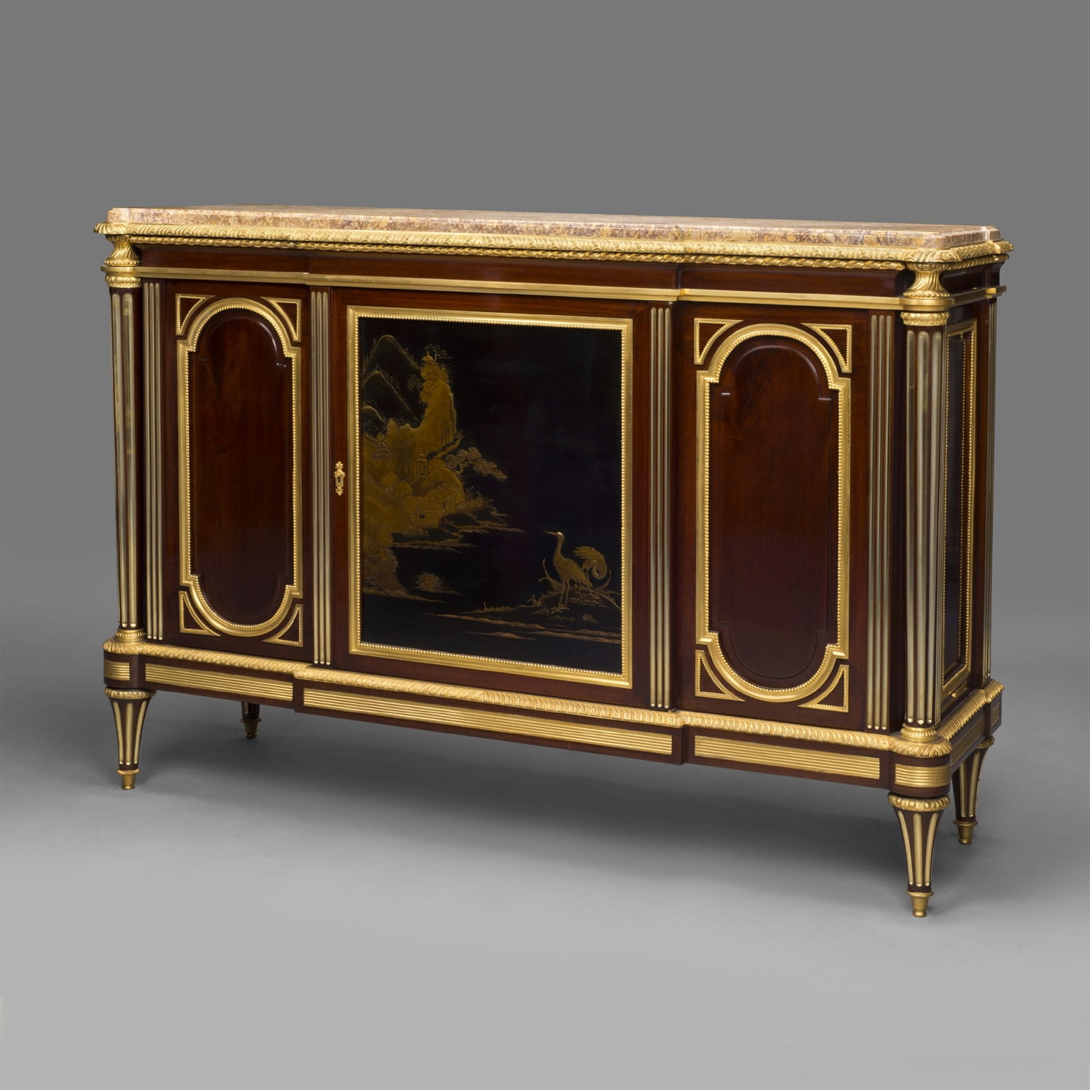 A Fine Louis XVI Style Lacquer Commode à Vantaux