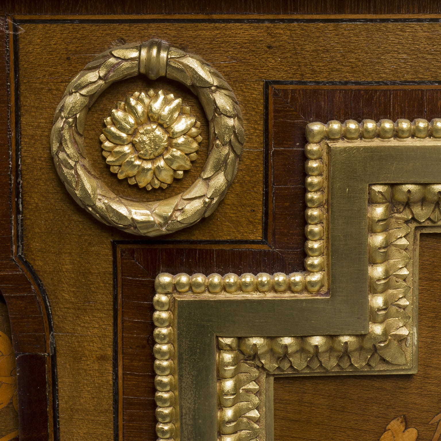 A Very Fine Louis XVI Style Gilt-Bronze Mounted Marquetry Commode - Image 5