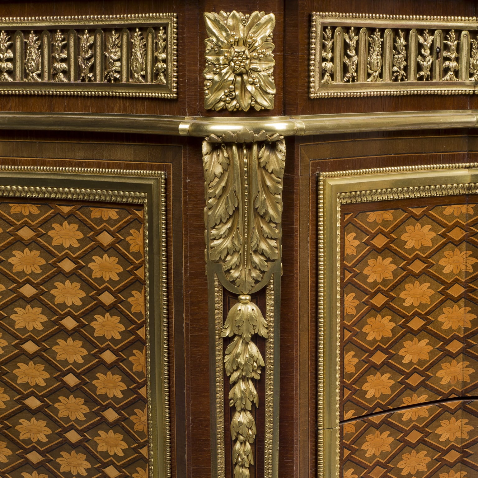 A Very Fine Louis XVI Style Gilt-Bronze Mounted Marquetry Commode - Image 2