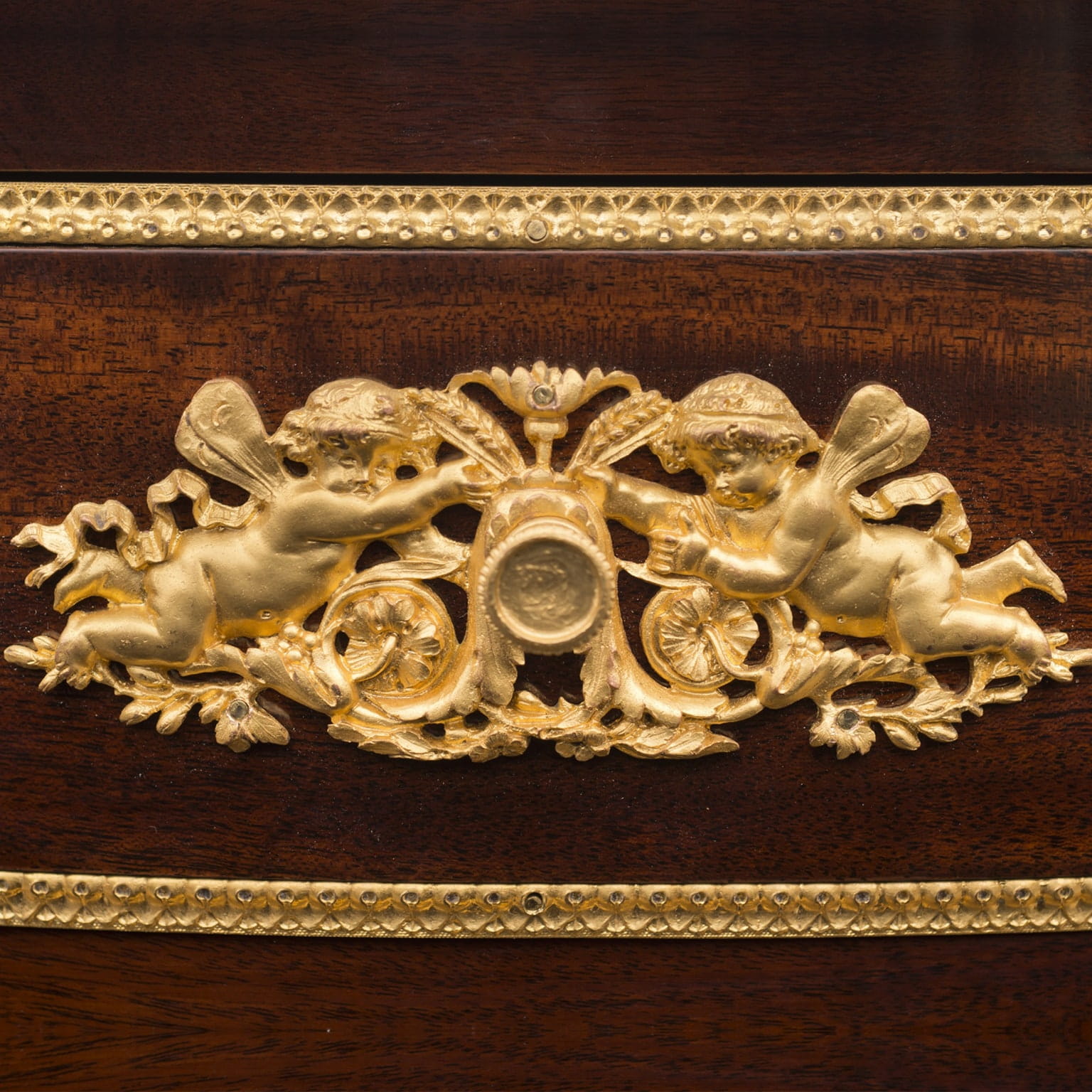 A Fine Transitional Style Gilt-Bronze Mounted Mahogany Chiffonnier Tambour - Image 5