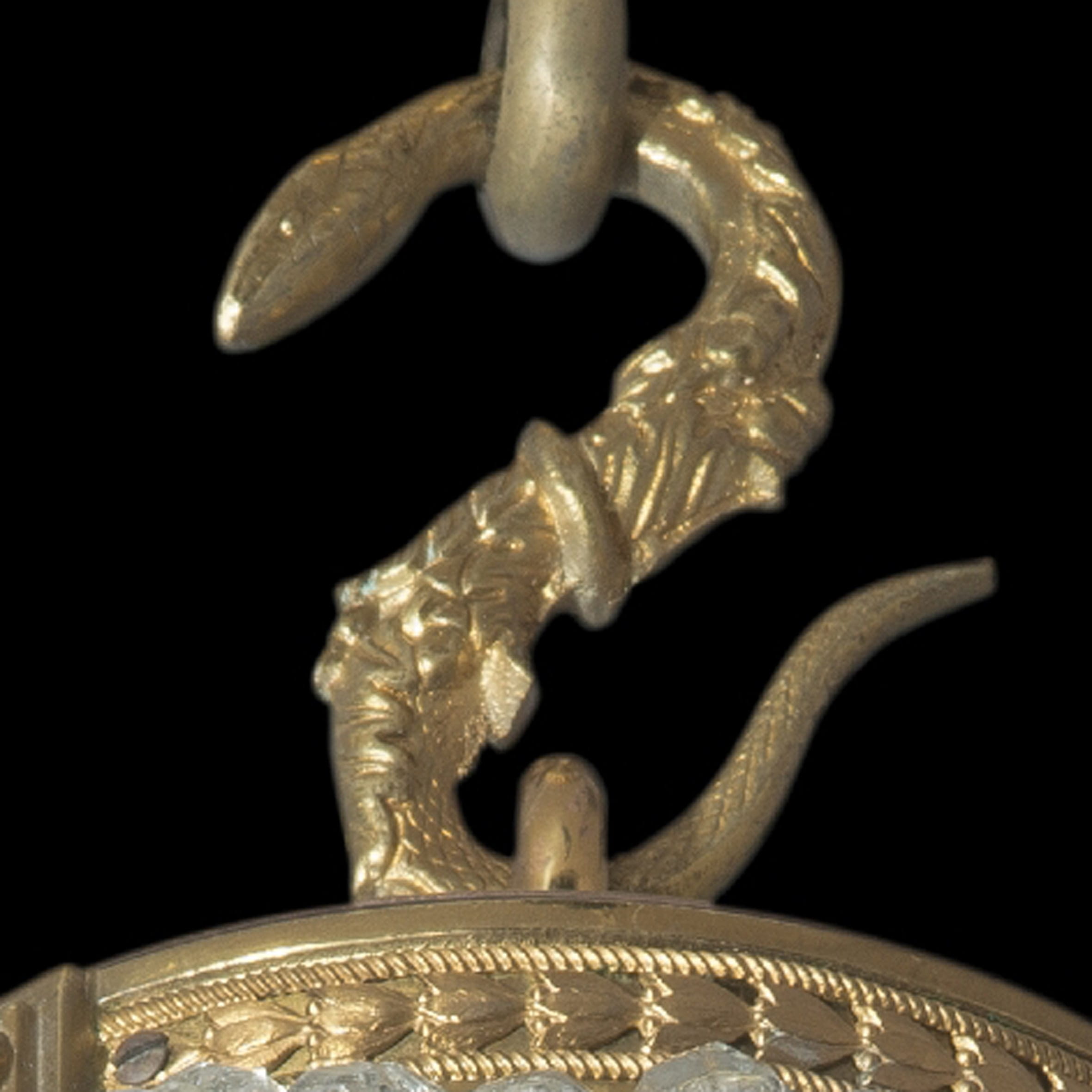 An Empire Revival Gilt-Bronze and Cut-Glass Pendant Chandelier - Image 4