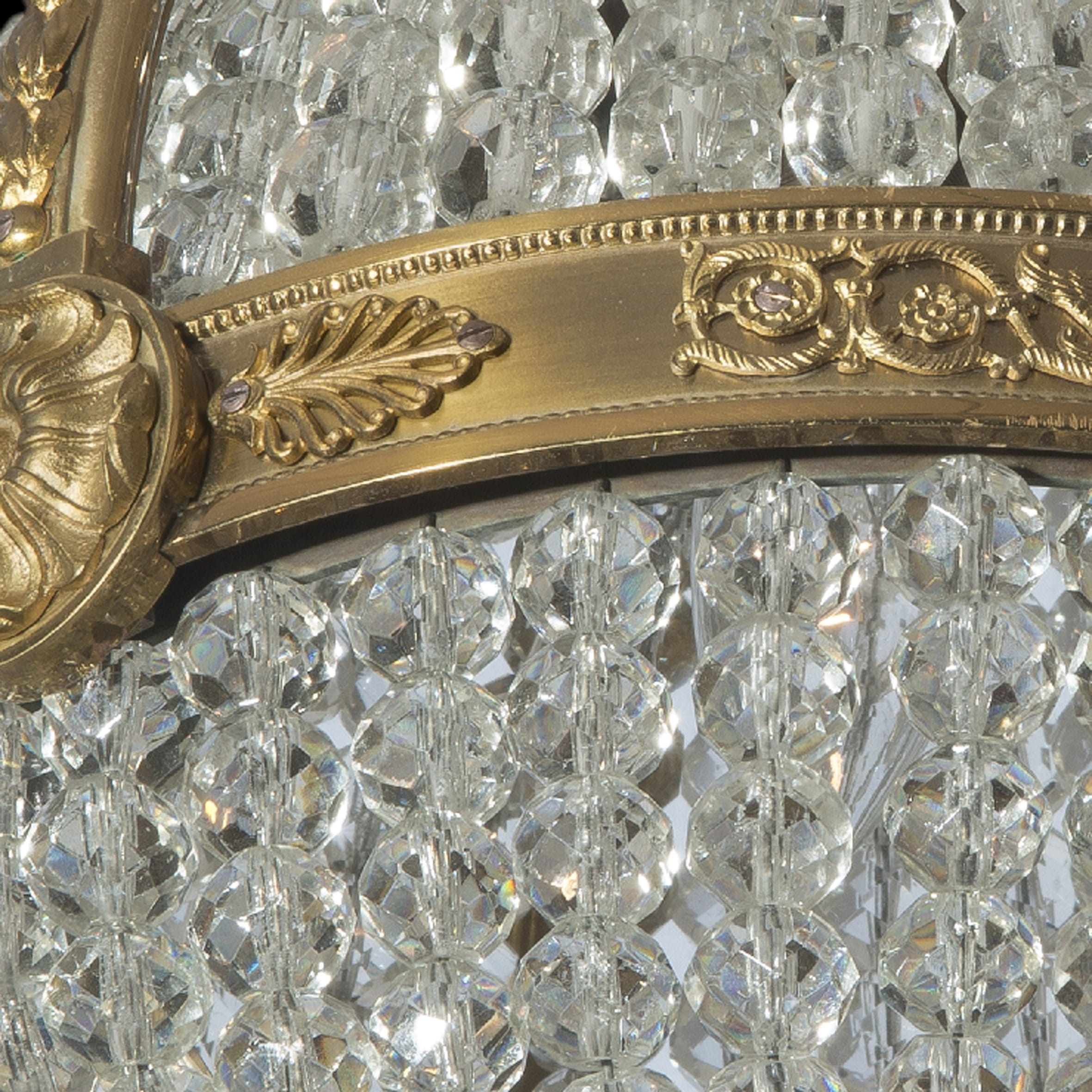 An Empire Revival Gilt-Bronze and Cut-Glass Pendant Chandelier - Image 3
