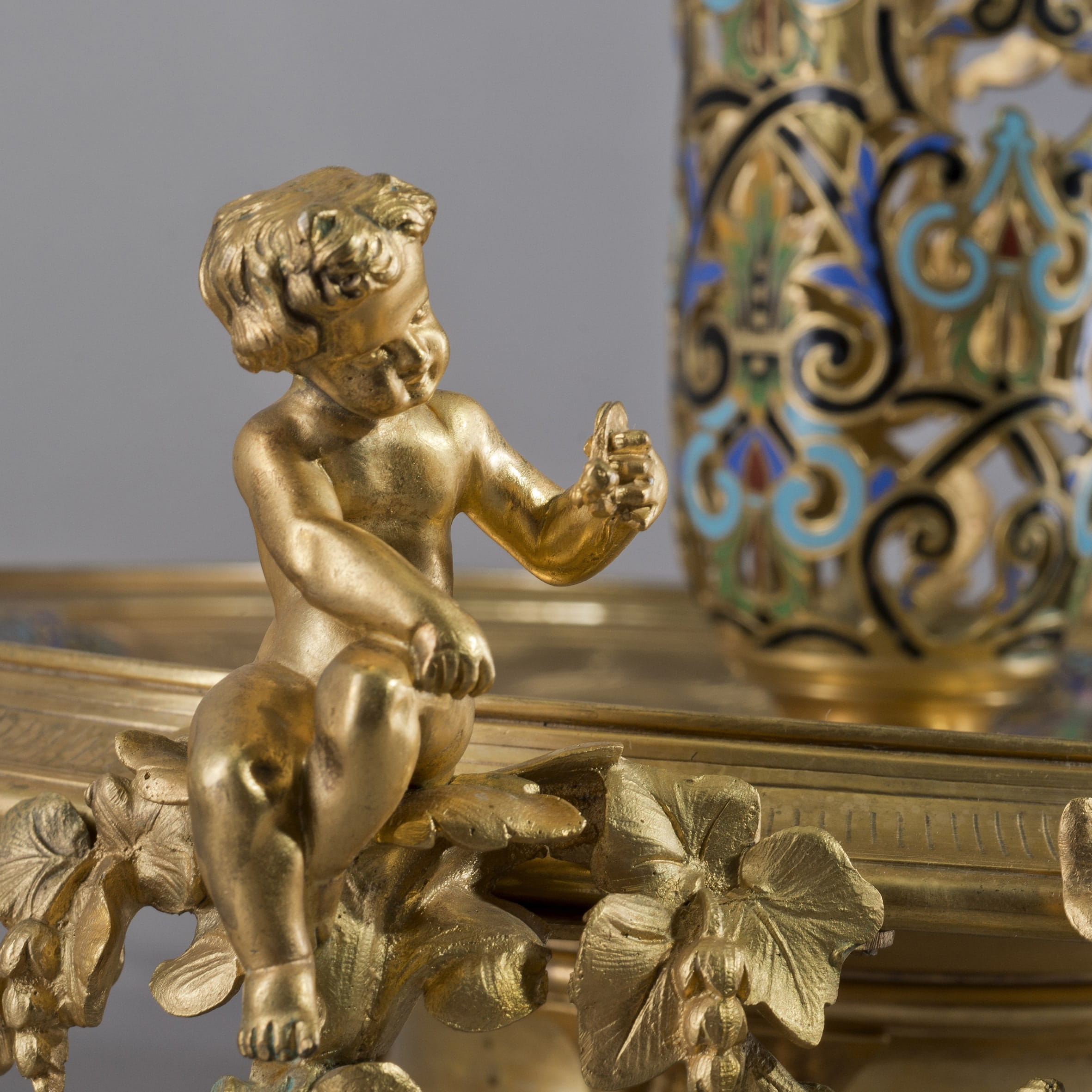A Napoléon III Gilt-Bronze and Champlevé Enamel Centrepiece - Image 3