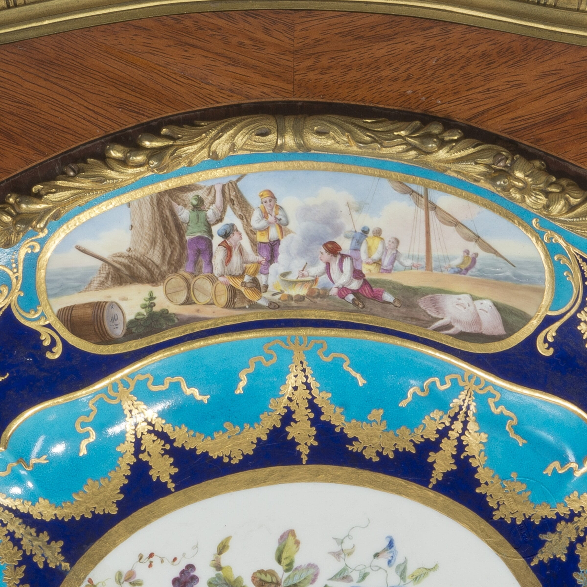 A Louis XV Style Gilt-Bronze Mounted and Porcelain Set Table - Image 5