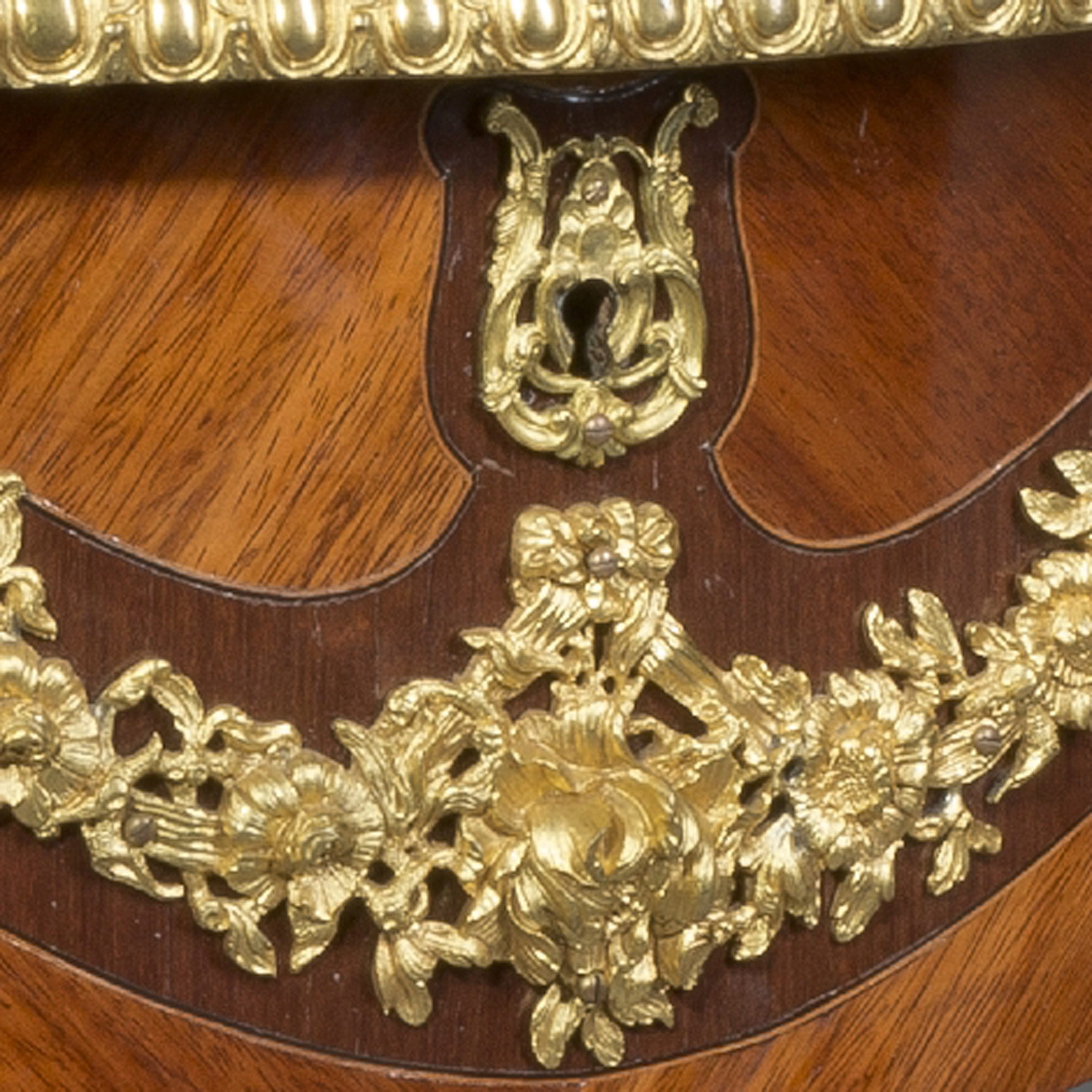 A Louis XV Style Gilt-Bronze Mounted and Porcelain Set Table - Image 4