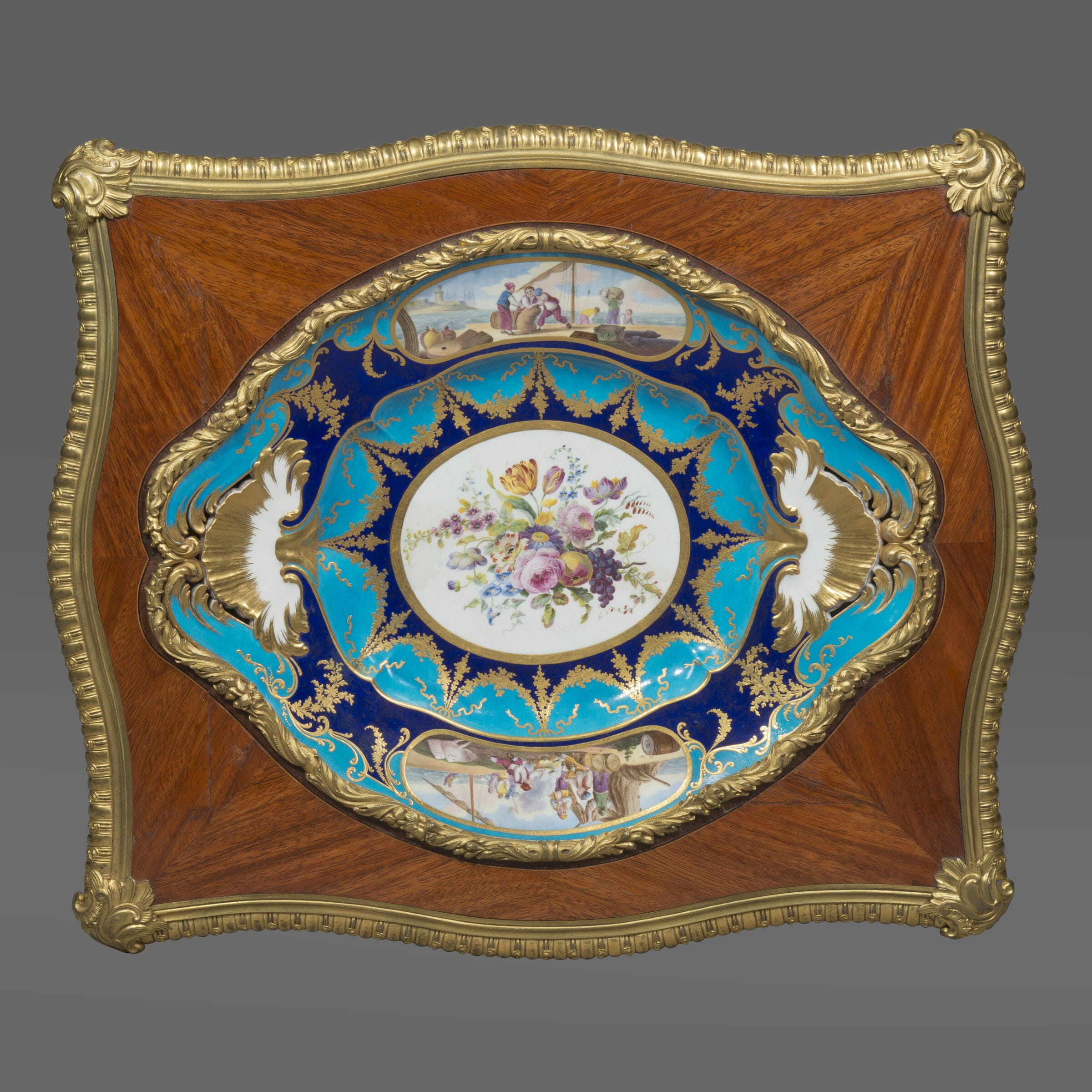 A Louis XV Style Gilt-Bronze Mounted and Porcelain Set Table - Image 3