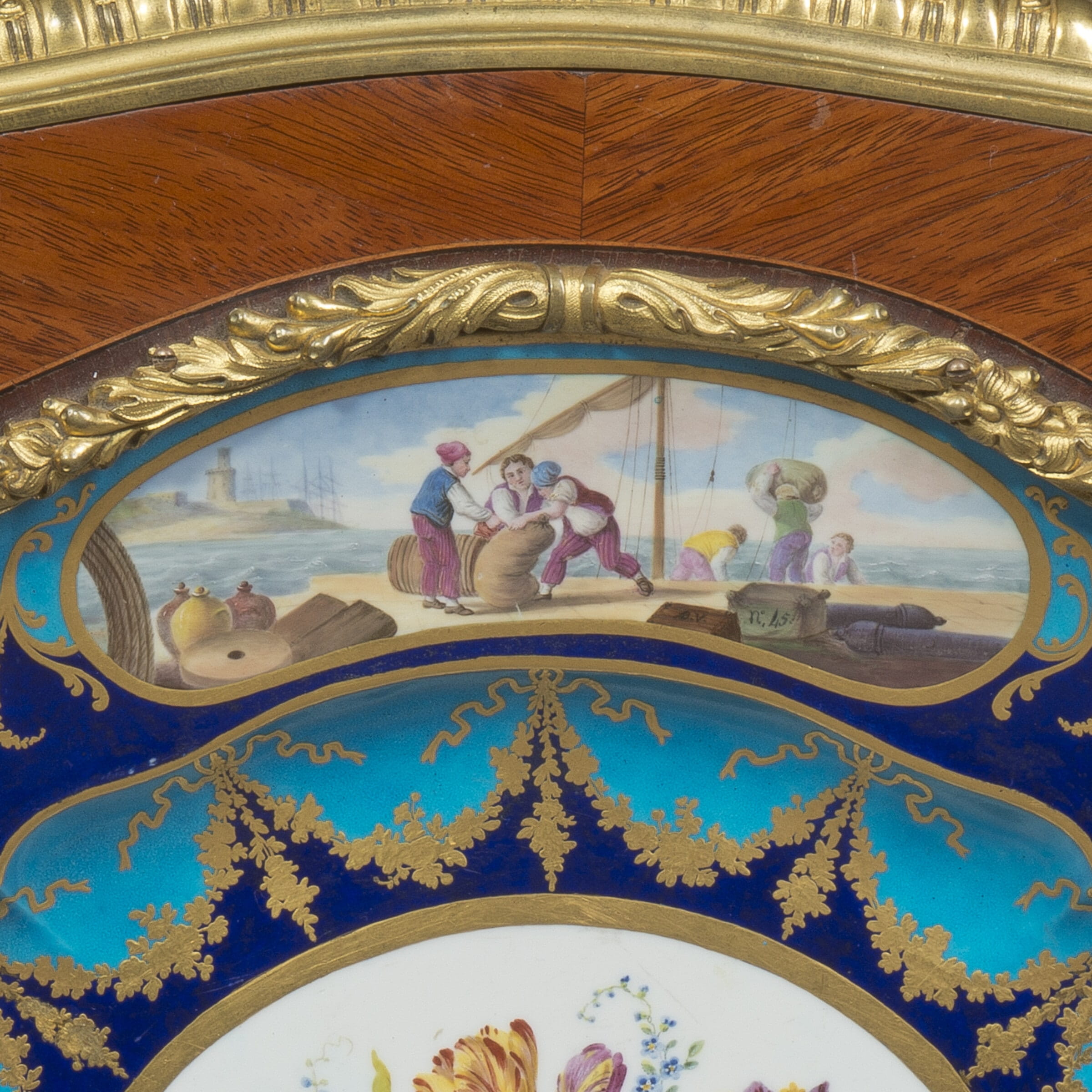 A Louis XV Style Gilt-Bronze Mounted and Porcelain Set Table - Image 6