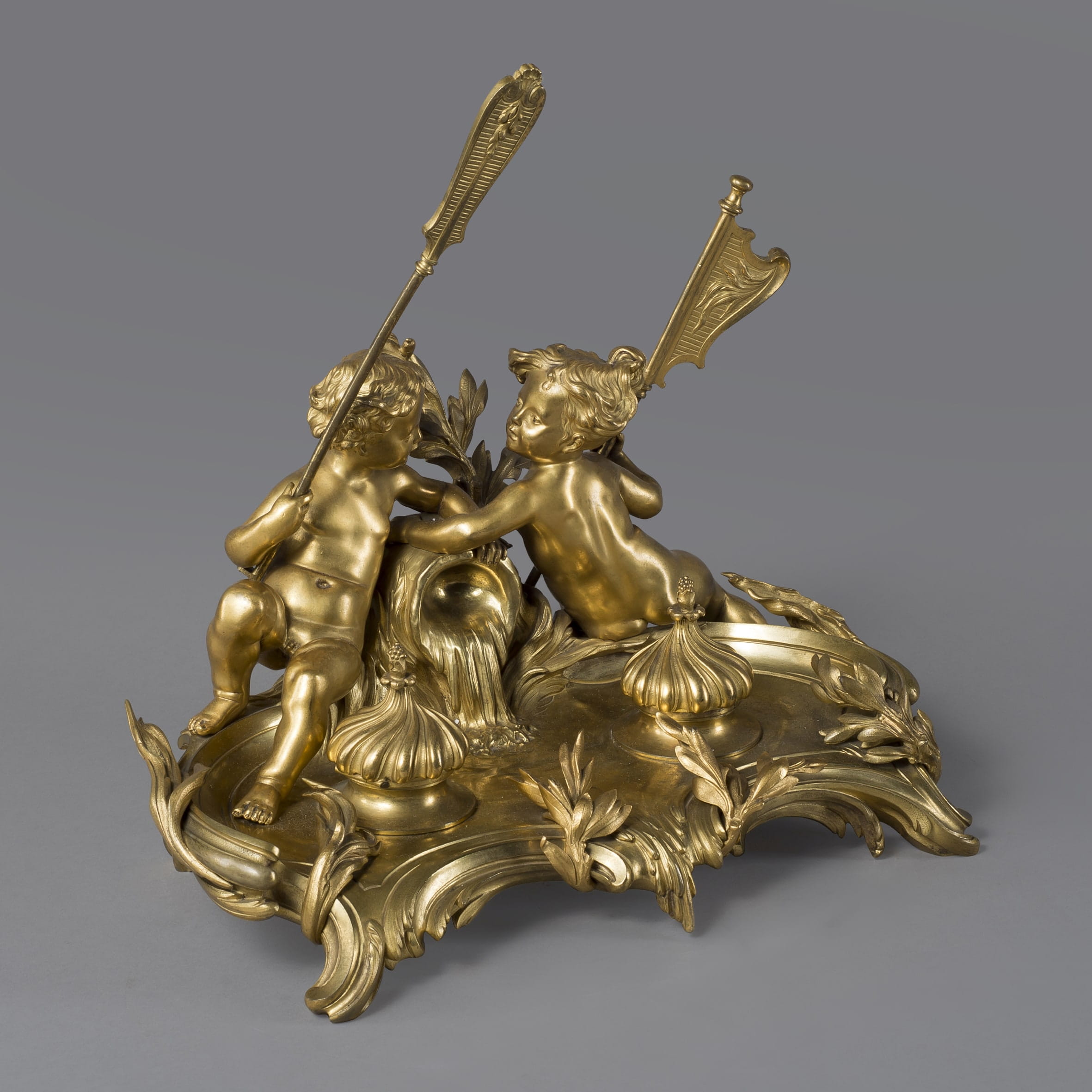 A Gilt-Bronze Encrier By François Linke and Léon Messagé - Image 2
