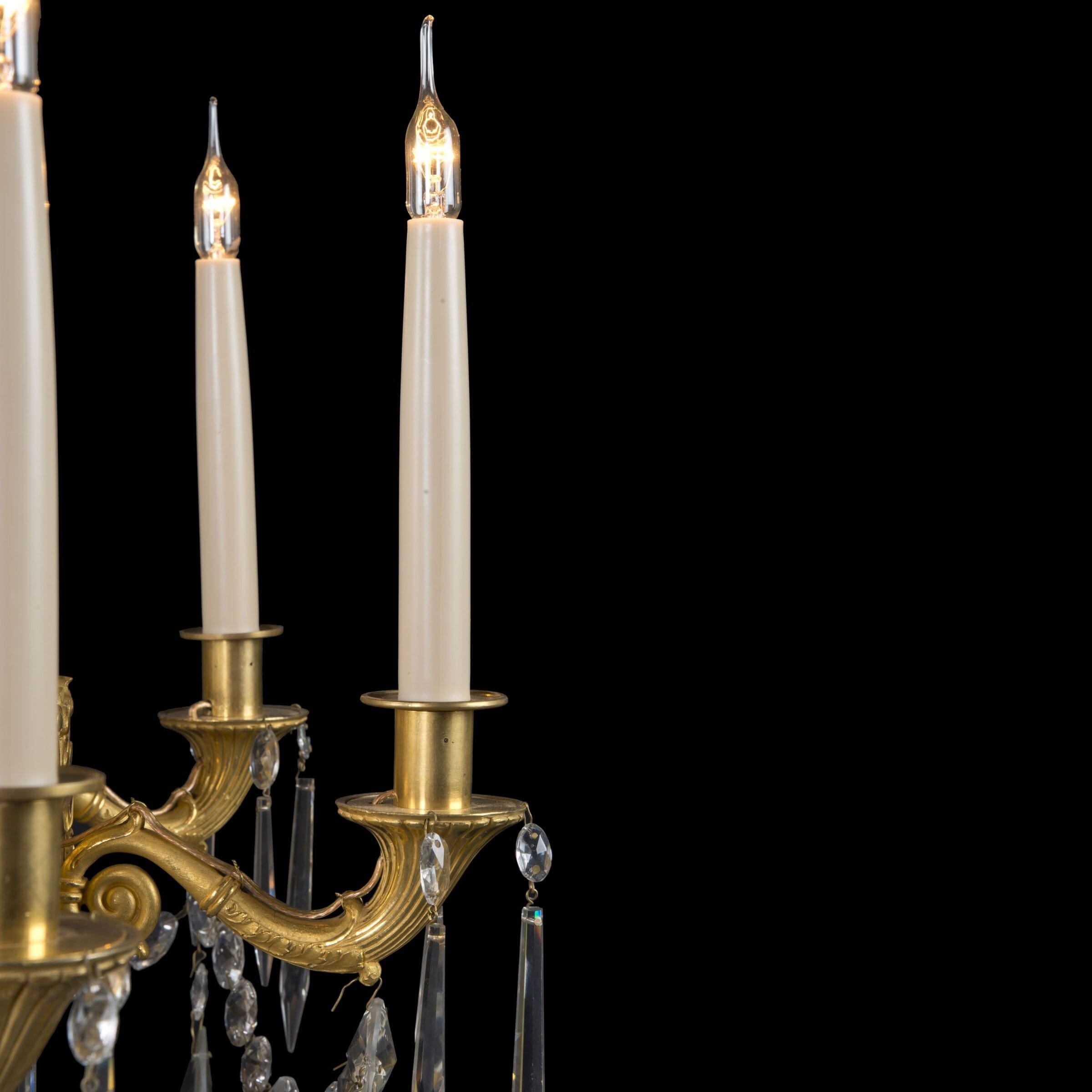 A Fine Louis XVI Style Ten-Light Tent and Bag Chandelier - Image 5