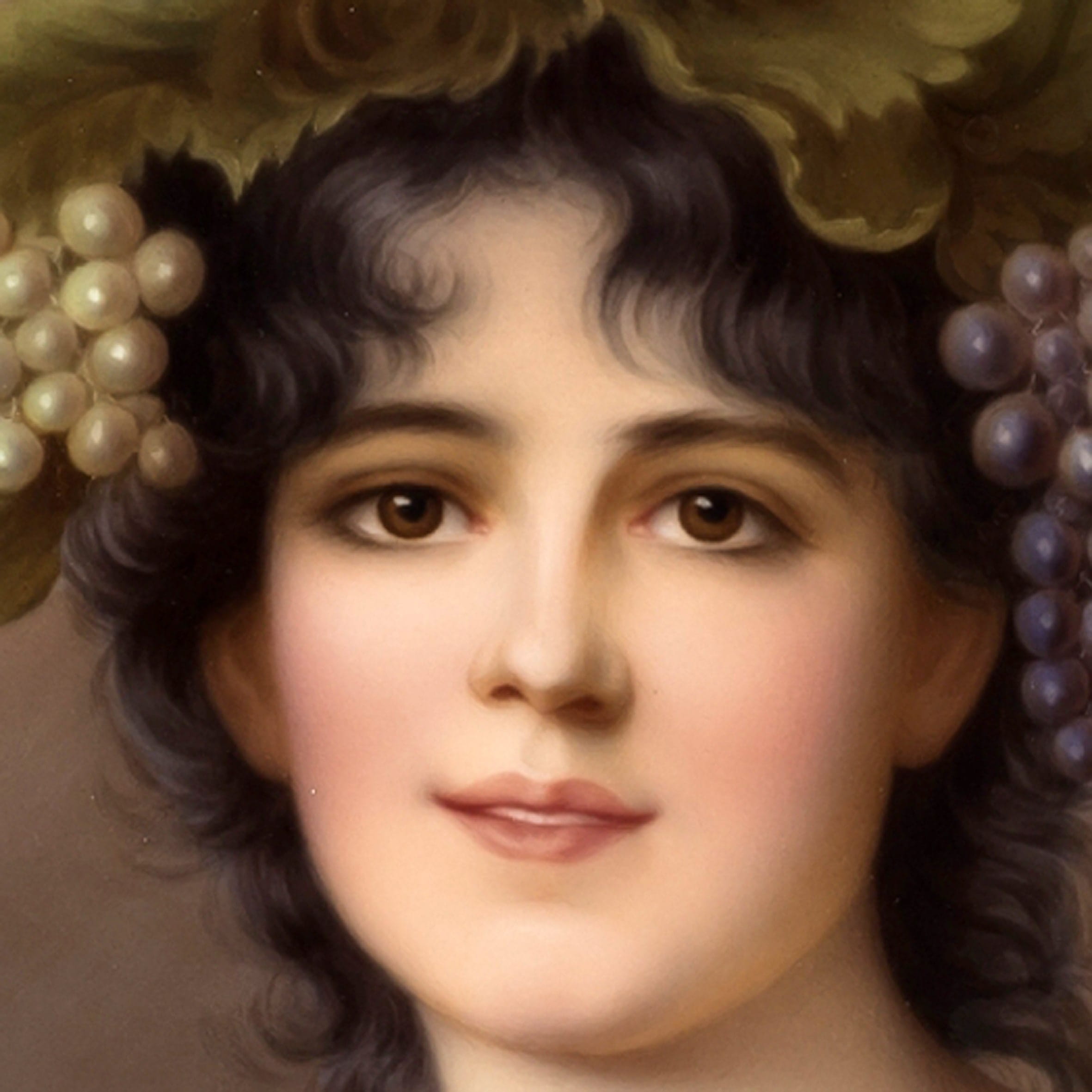 A Porcelain Plaque Depicting A Maiden As A Young Bacchante - Image 2