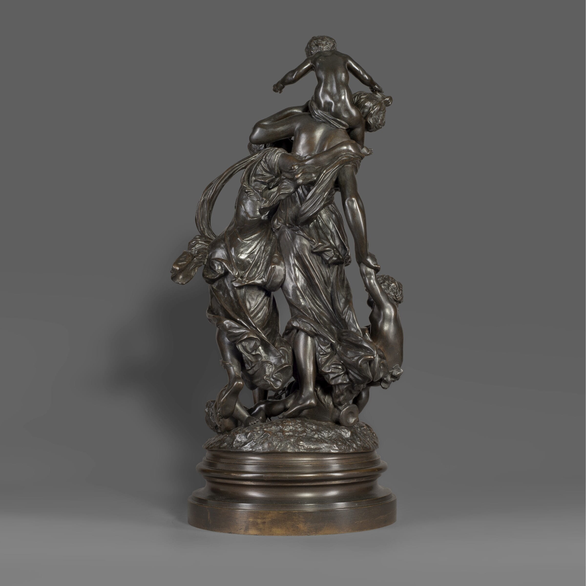 'Bacchantes' - A Fine Patinated Bronze Figural Group - Image 2