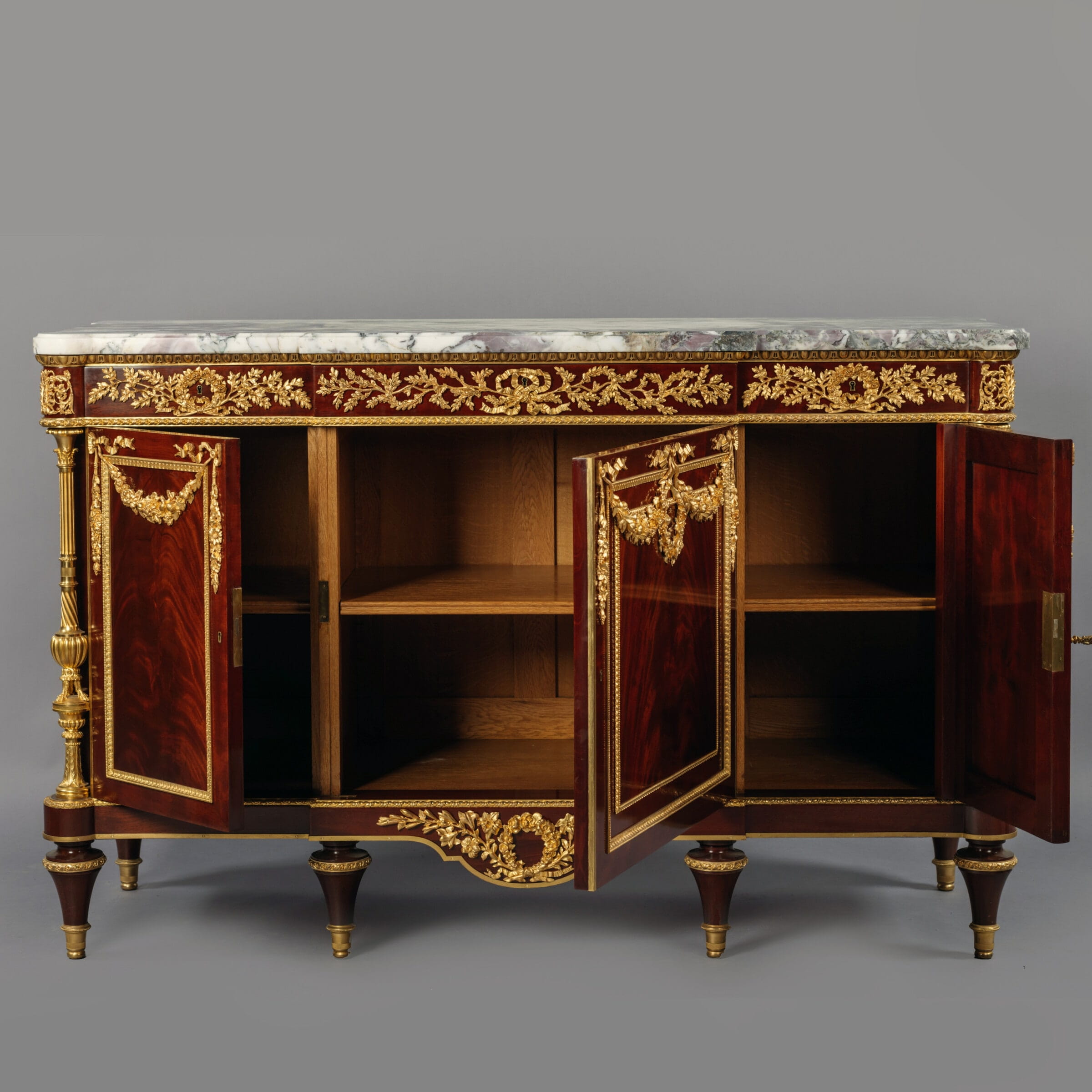 A Fine Louis XVI Style Gilt-Bronze Mounted Mahogany Commode, After The Model By Martin Carlin - Image 2