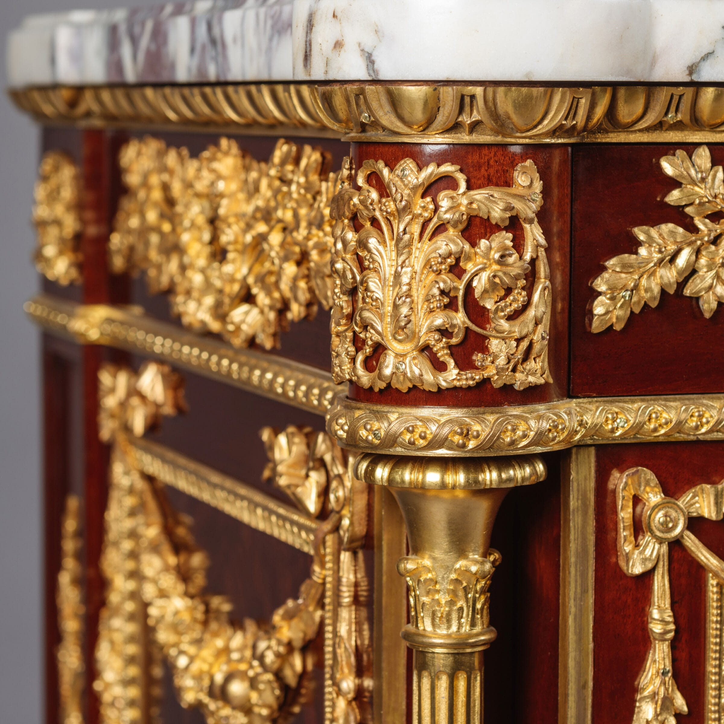 A Fine Louis XVI Style Gilt-Bronze Mounted Mahogany Commode, After The Model By Martin Carlin - Image 3
